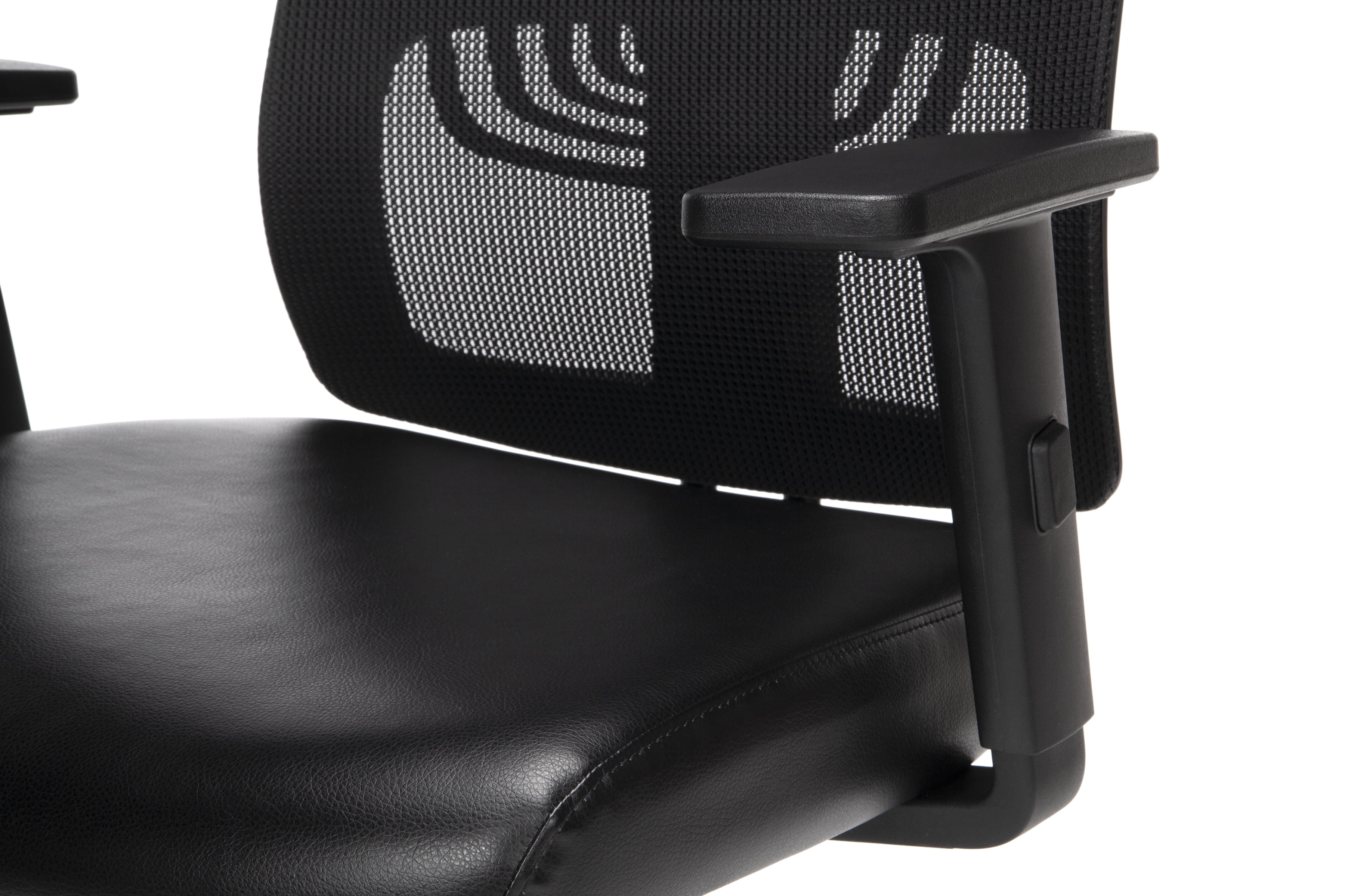 OFM Essentials Collection Mid Back Mesh Back with Leather Seat Office Chair, Lumbar Support, in Black (ESS-3048-BLK) - Image 12