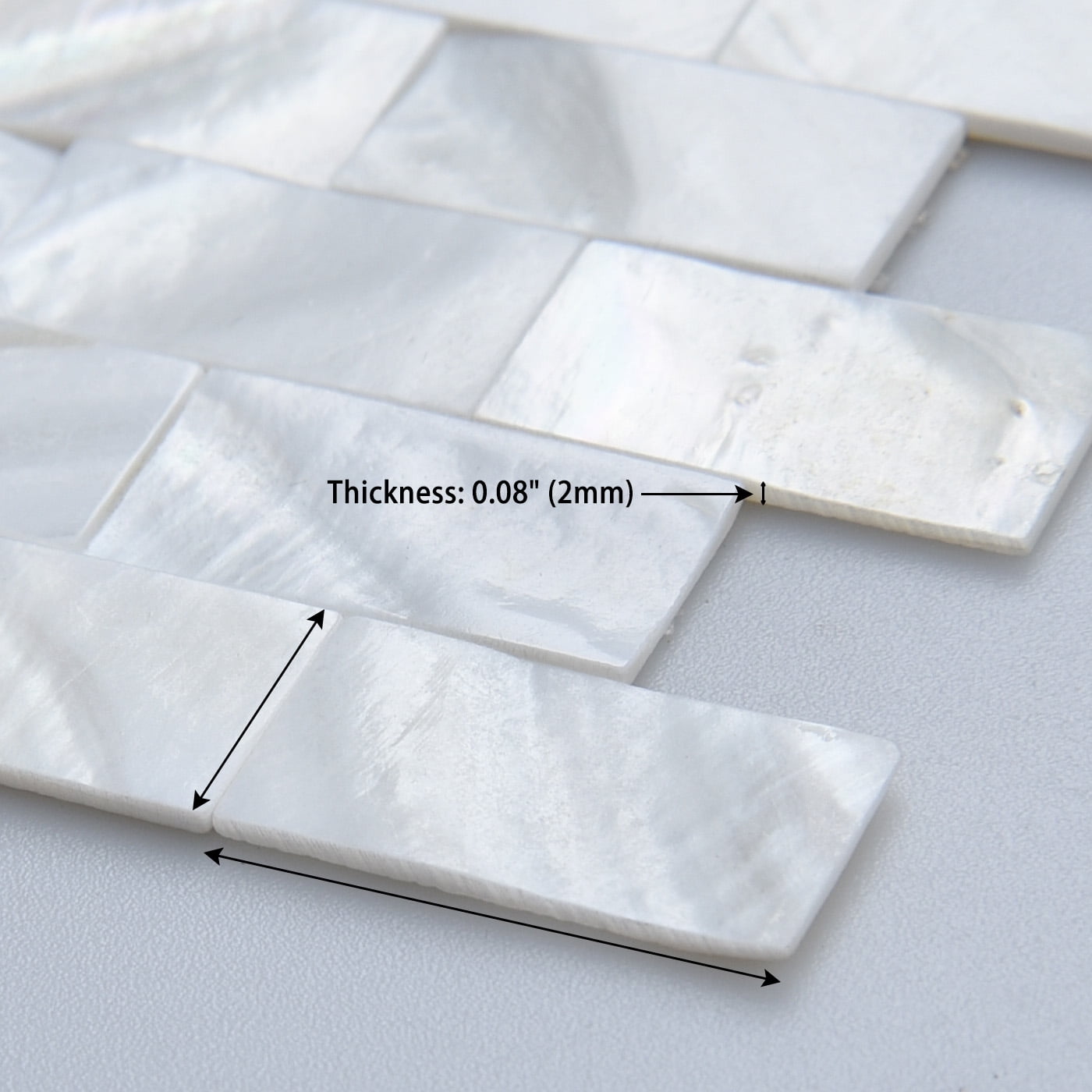 Art3d 10 Pieces 12" x12" Mother of Pearl Shell Mosaic Tile for Kitchen Backsplash Wall Tile Groutless Subway - Image 6