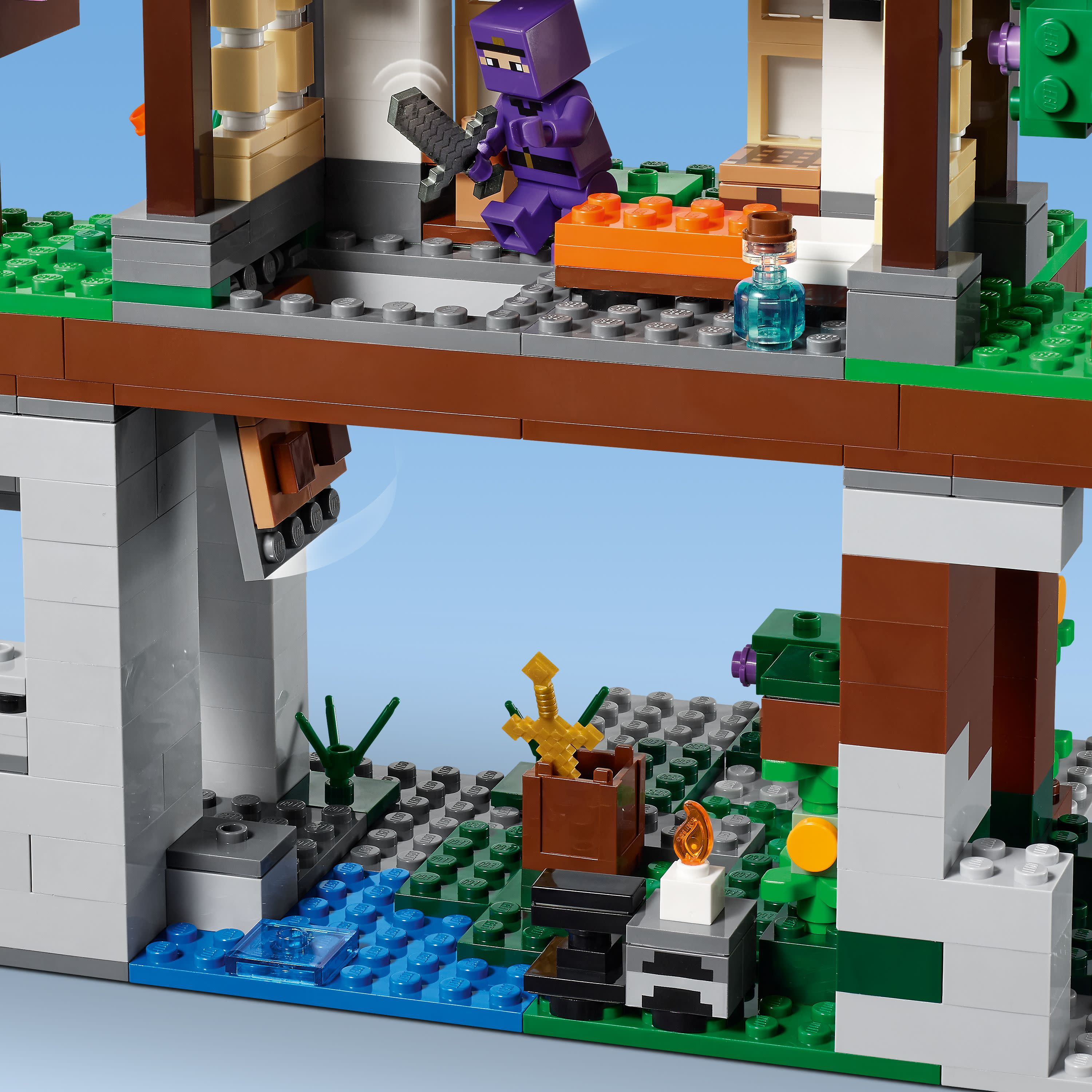 LEGO Minecraft The Training Grounds House Building Set - Skeleton, Bat & Ninja Minifigures, 21183 - Image 6