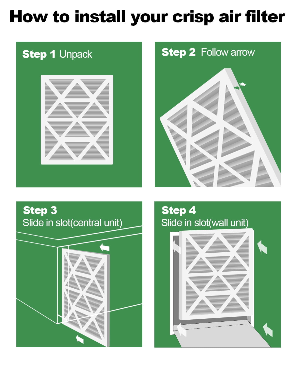 TRIGHTFILTERS 20x24x1 Air Filter MERV 8 Pleated HVAC AC Furnace Filters 6 Pack - Image 4