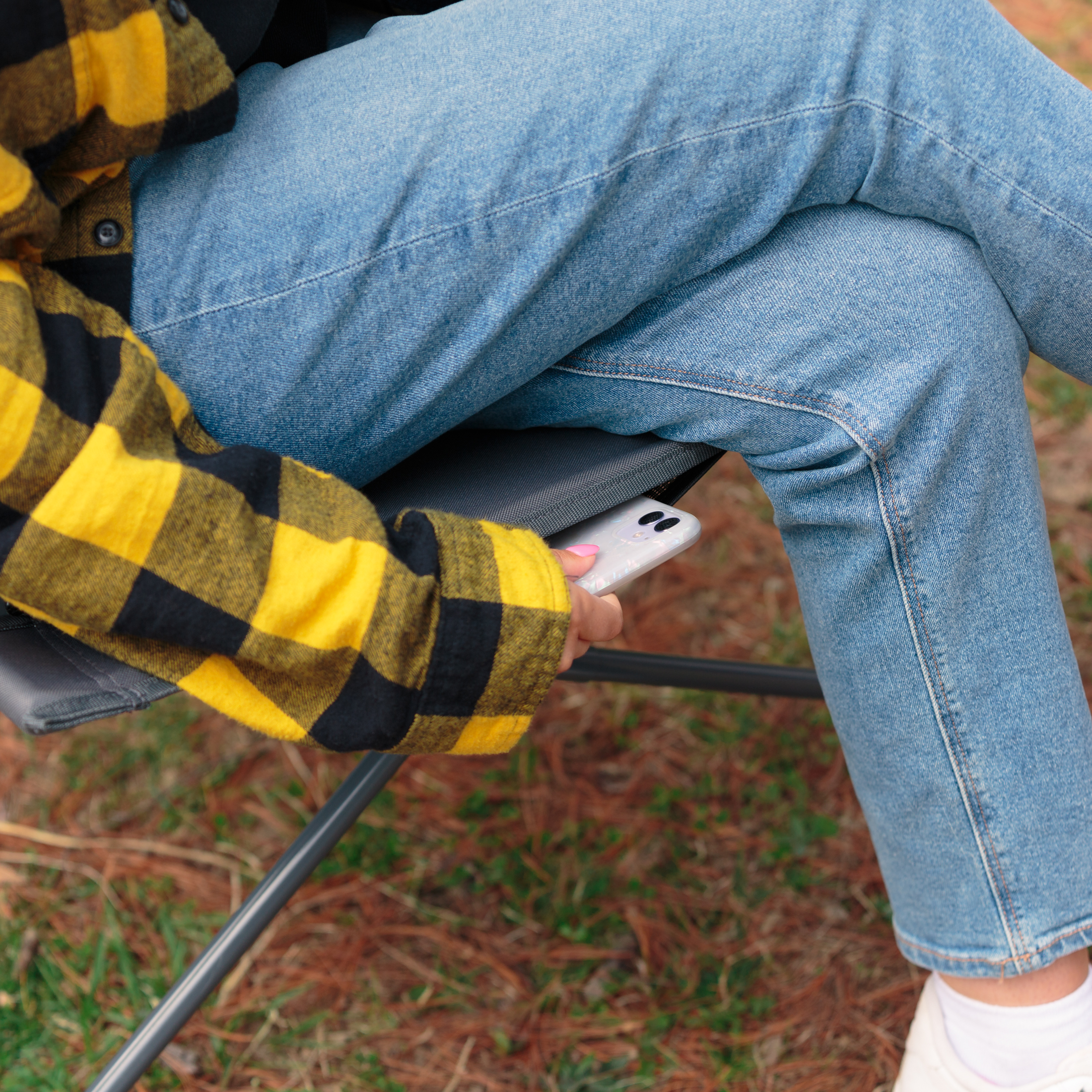 Timber Ridge Basswood Tension Camping Chair, Blue, Adult - Image 3
