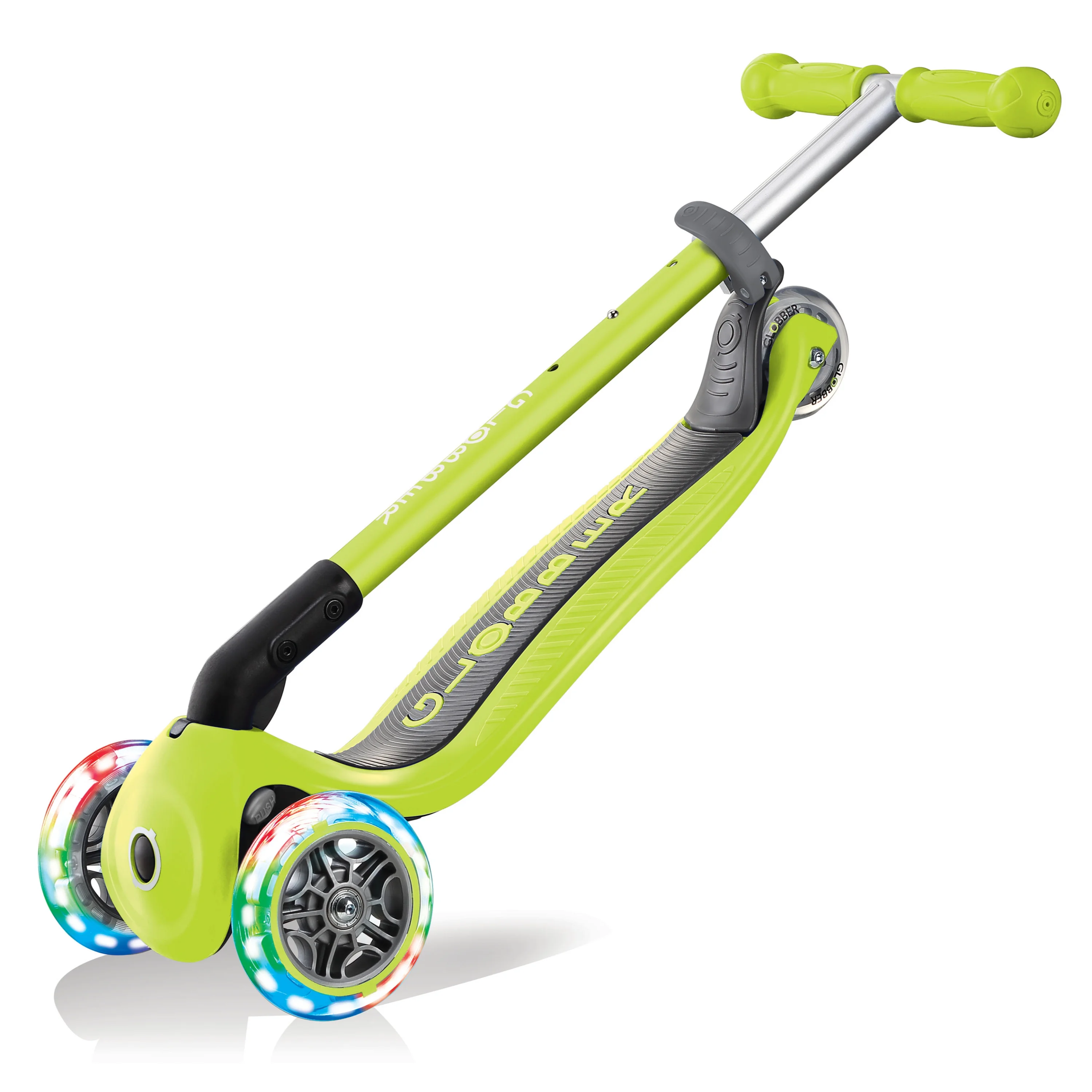 Globber - Primo Foldable Scooter With Motion Activated Lights, Lime Green - Image 5