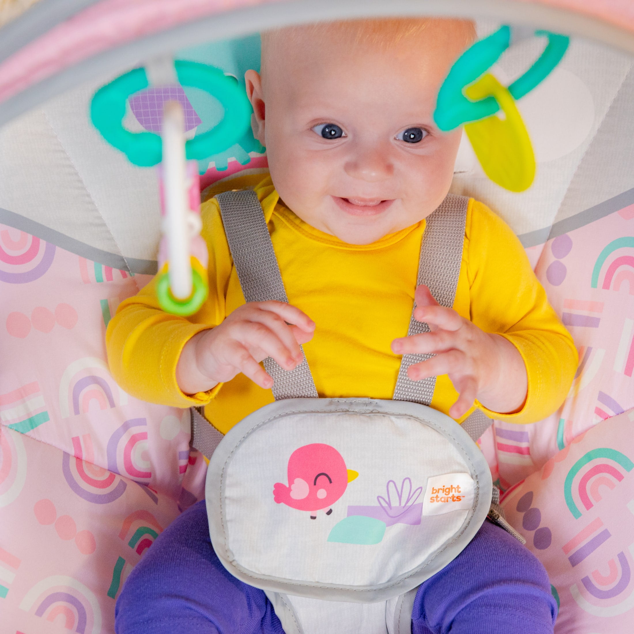 Bright Starts Pink Paradise Portable Compact Baby Swing with Toys, Unisex, Newborn + - Image 6