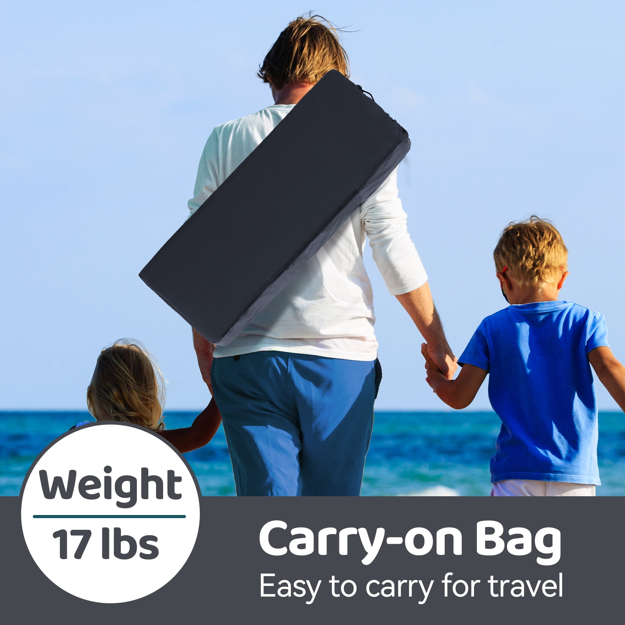 Pamo Babe Unisex Travel Playard for Toddler, Portable Crib for Baby Travel, Lightweight Playpen Foldable Playard for Outdoor, Indoor , 6-36 Months(Black) - Image 6