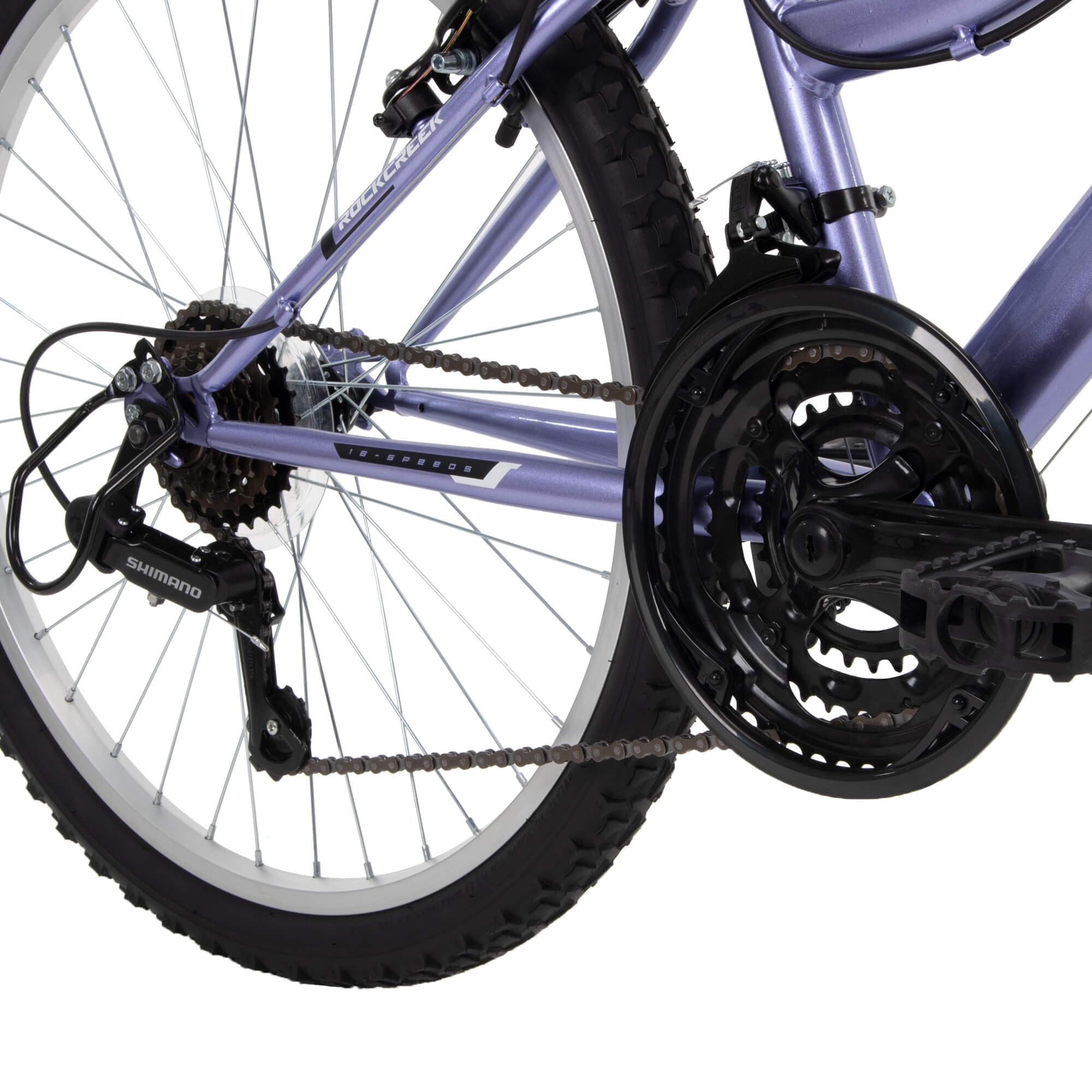 Huffy 24" Rock Creek Mountain Bike, Fits Riders 4'8" - 5'8", Purple, Adult, Women's - Image 8