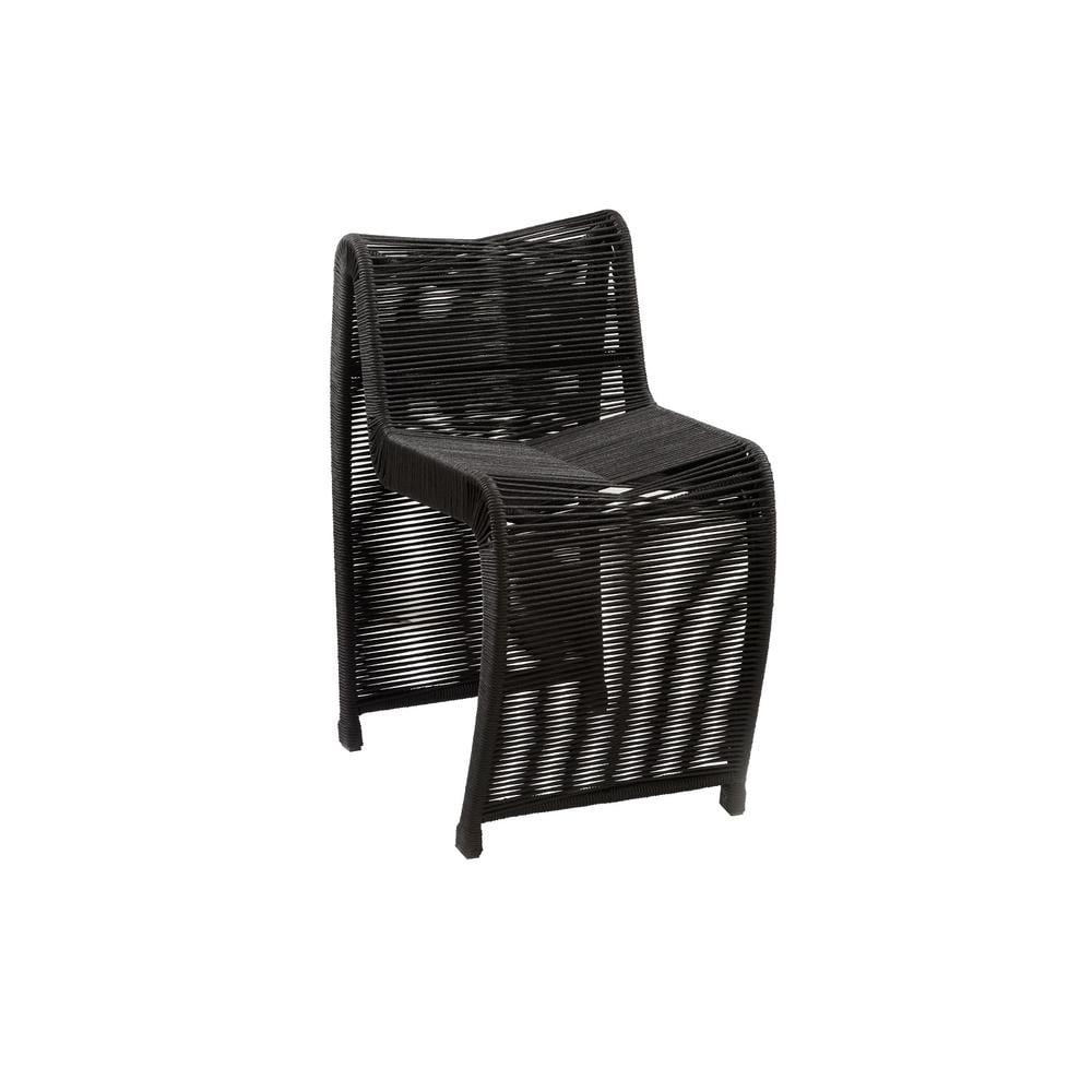 Boraam 24" Lorenzo Black Rope Counter Stool Set of 2 - Image 6