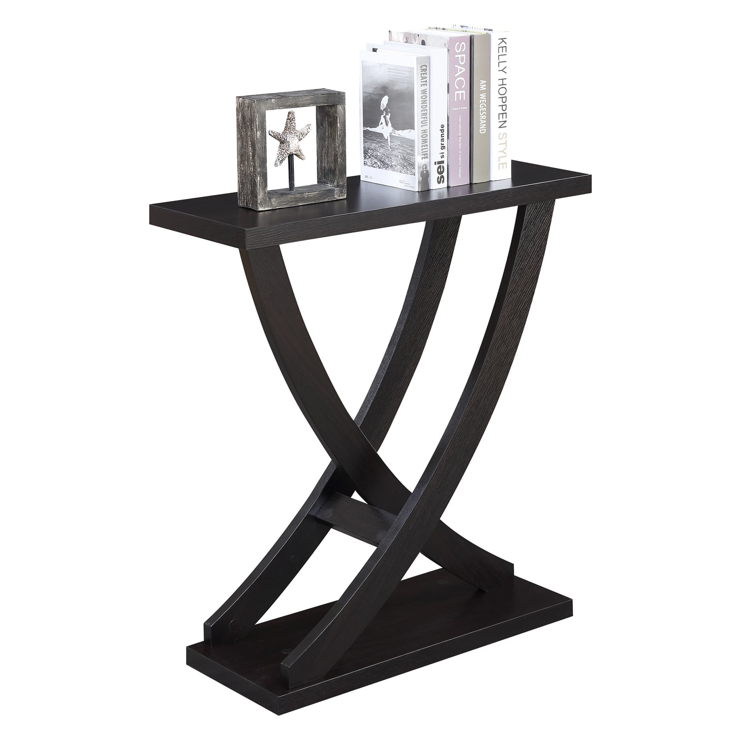 Convenience Concepts Newport Cross Step Console Table, Espresso - Image 2
