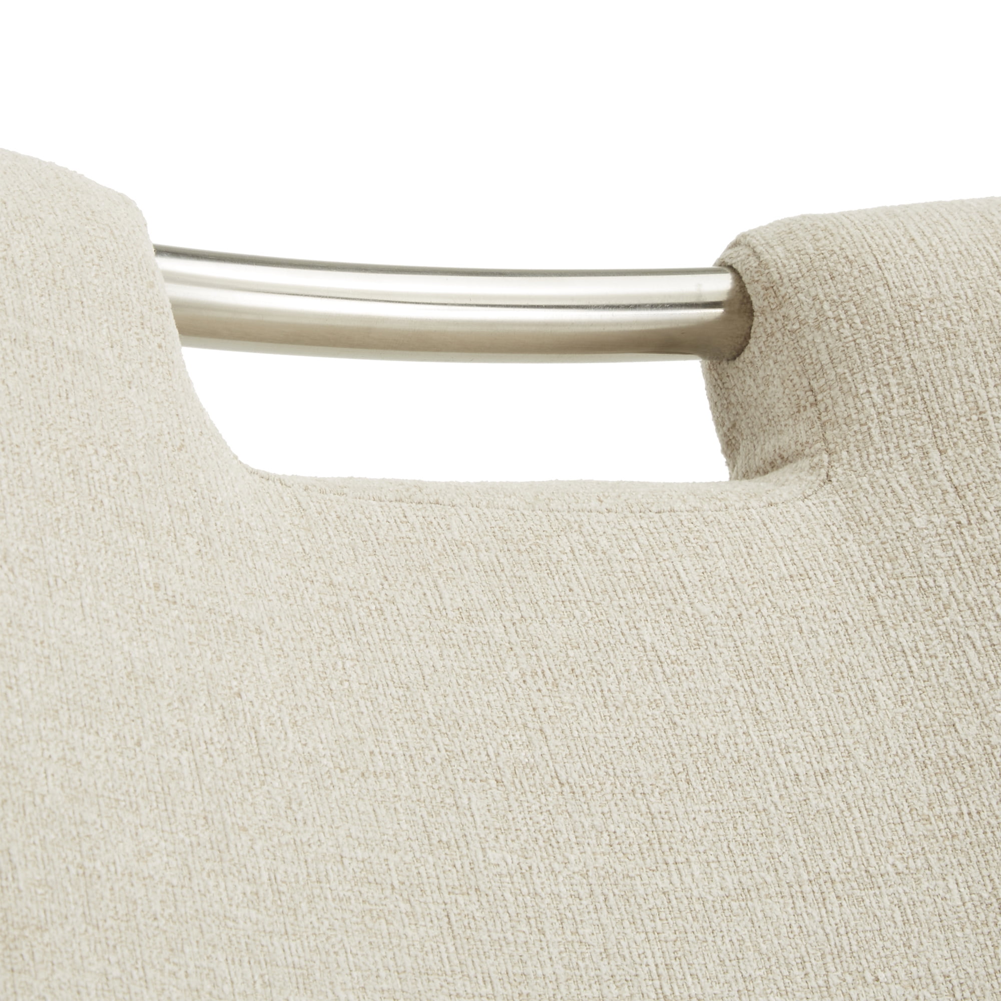 Weston Home Priscilla Heathered Weave Parson Dining Chair, Set of 2, With Arms, Beige - Image 9