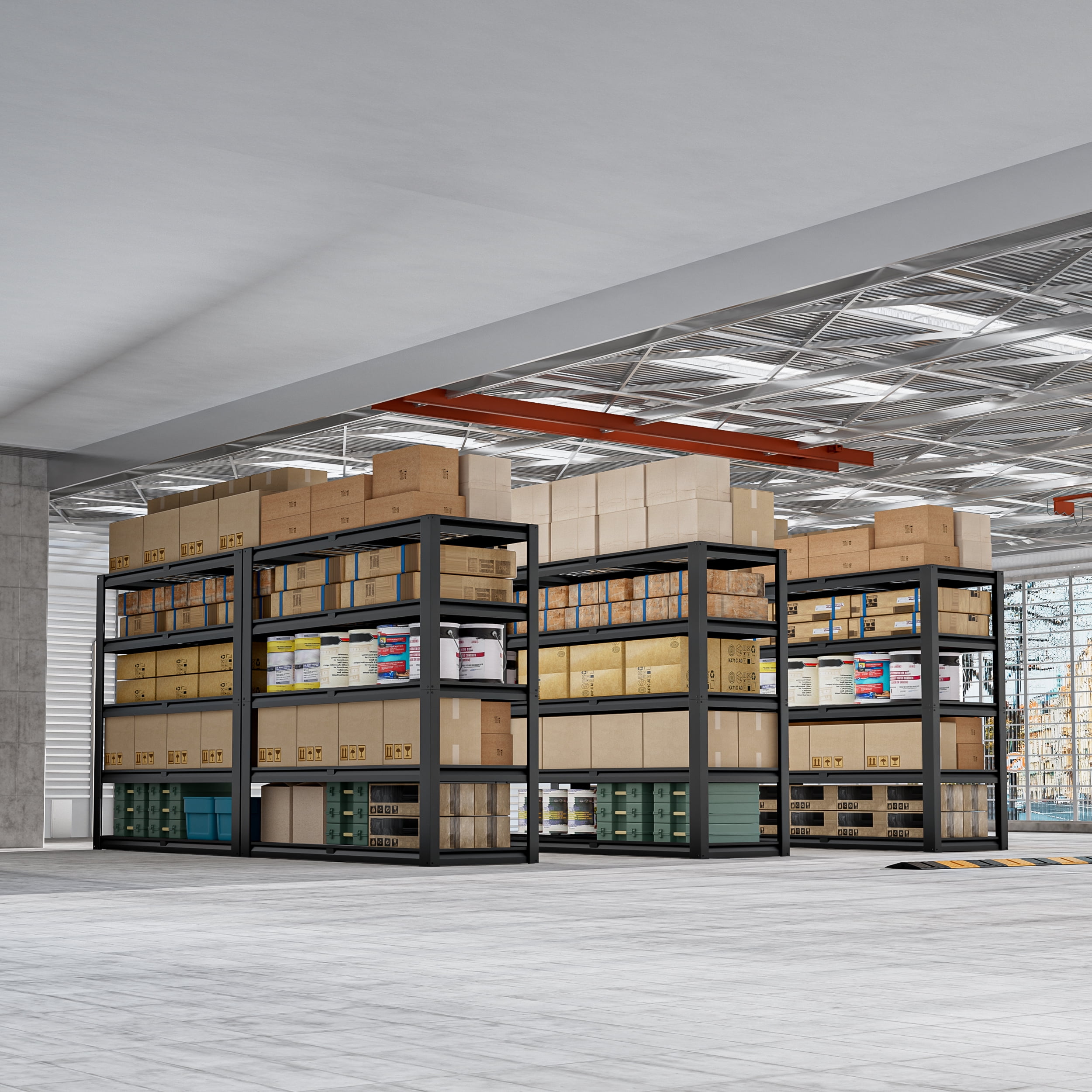 TrumanPick Storage Shelves 2500LBS Metal Wire Shelving Units Garage Storage Rack 48"W x 18"D x 72"H Heavy Duty Adjustable Industrial Shelving - Image 2