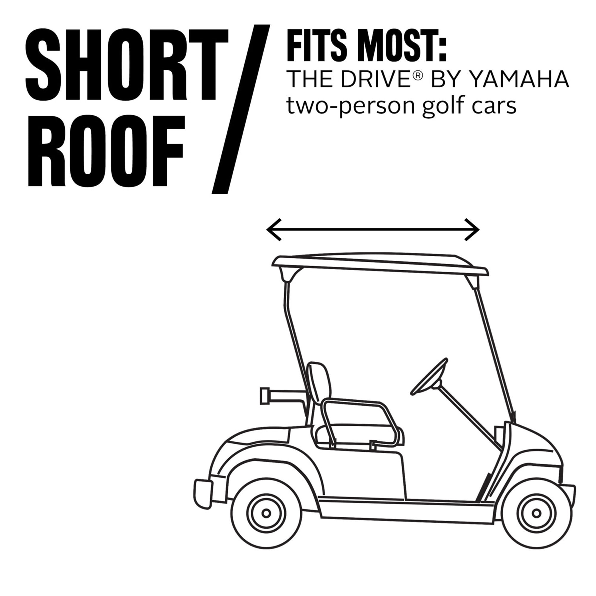 Classic Accessories Fairway Short Roof The Drive by Yamaha FadeSafe Golf Cart Enclosure - Khaki - Image 8