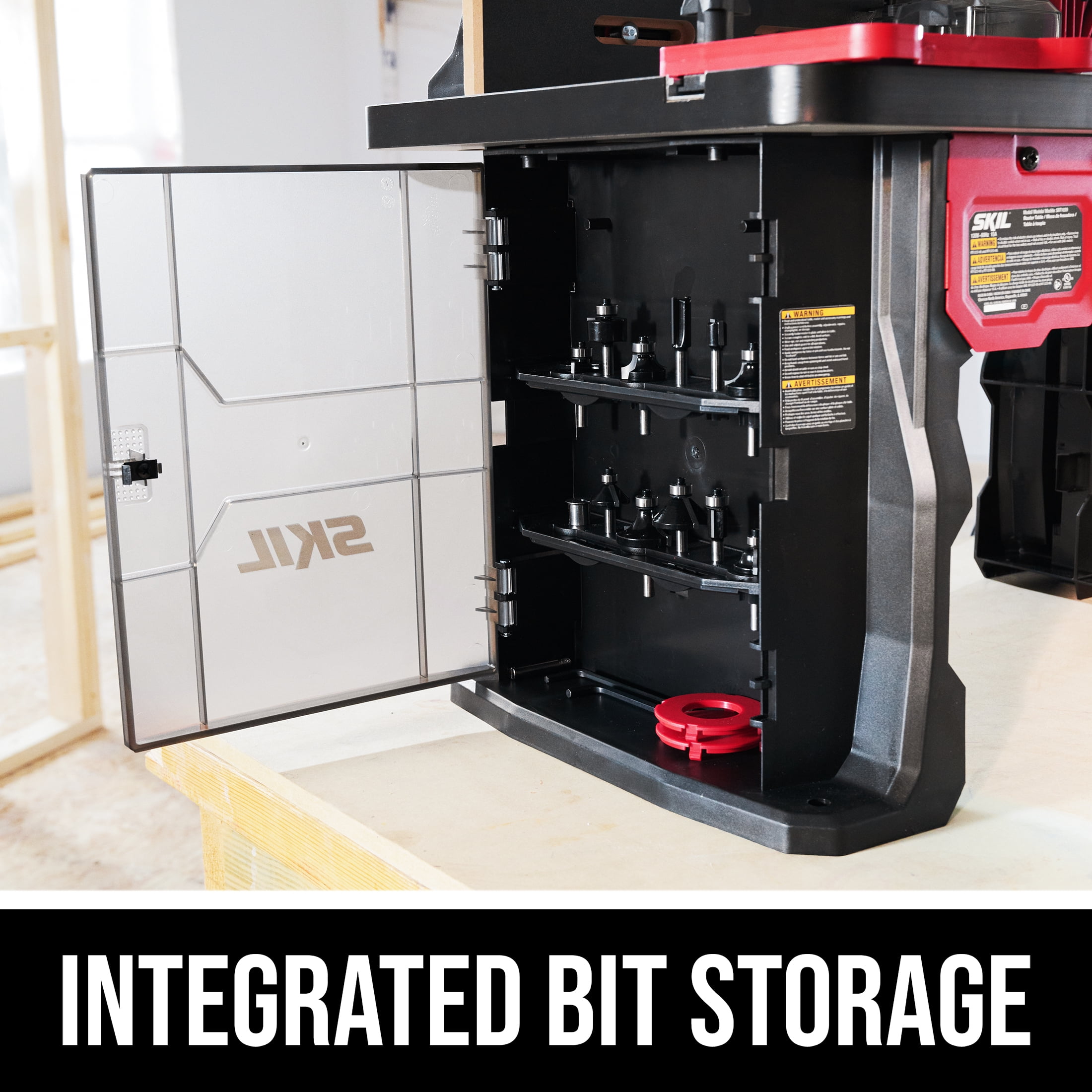 SKIL SRT1039 Benchtop Portable Router Table with Dual Sided Integrated Bit Storage - Image 9
