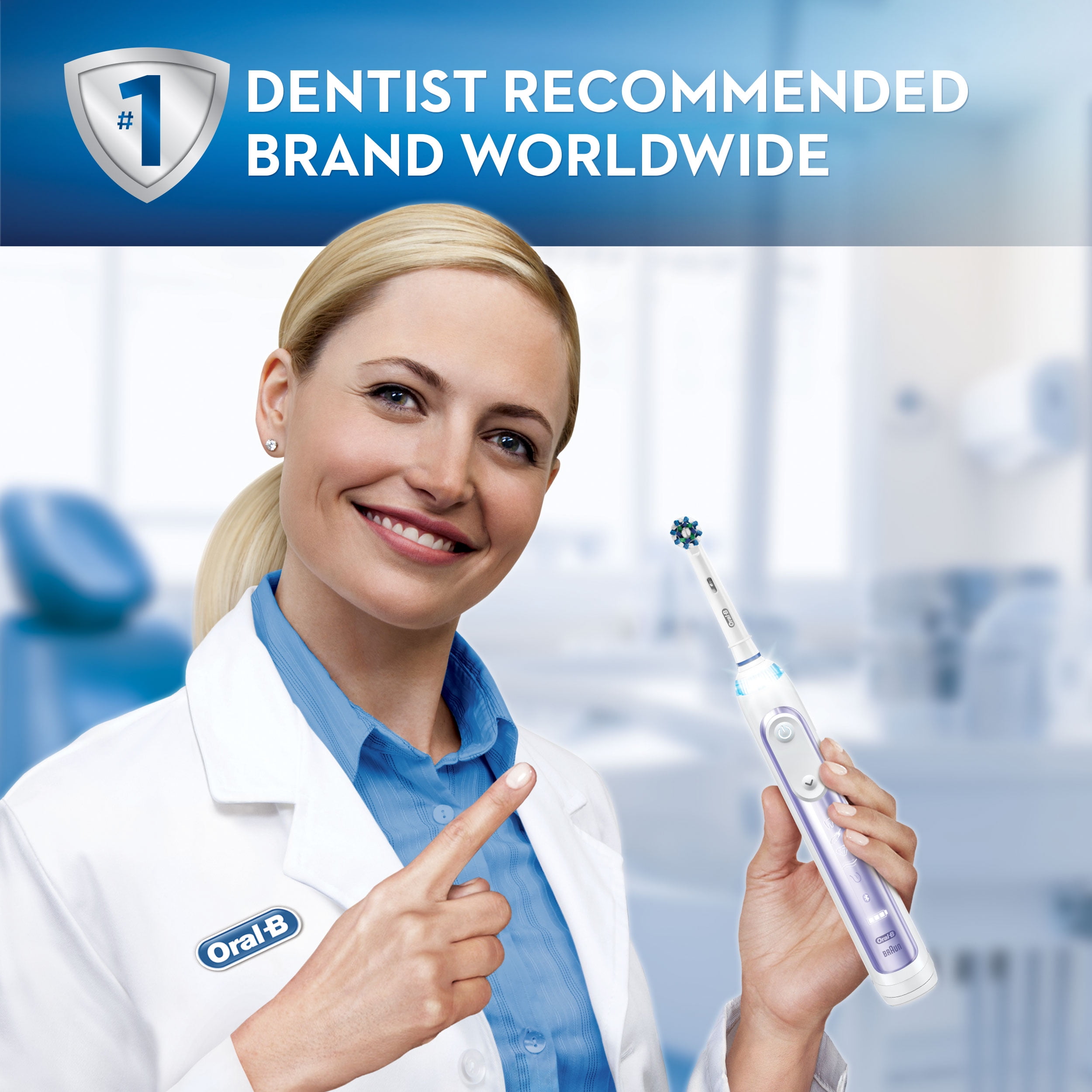 Oral-B Pro 7500 Power Rechargeable Electric Toothbrush, Powered By Braun, Orchid Purple - Image 4