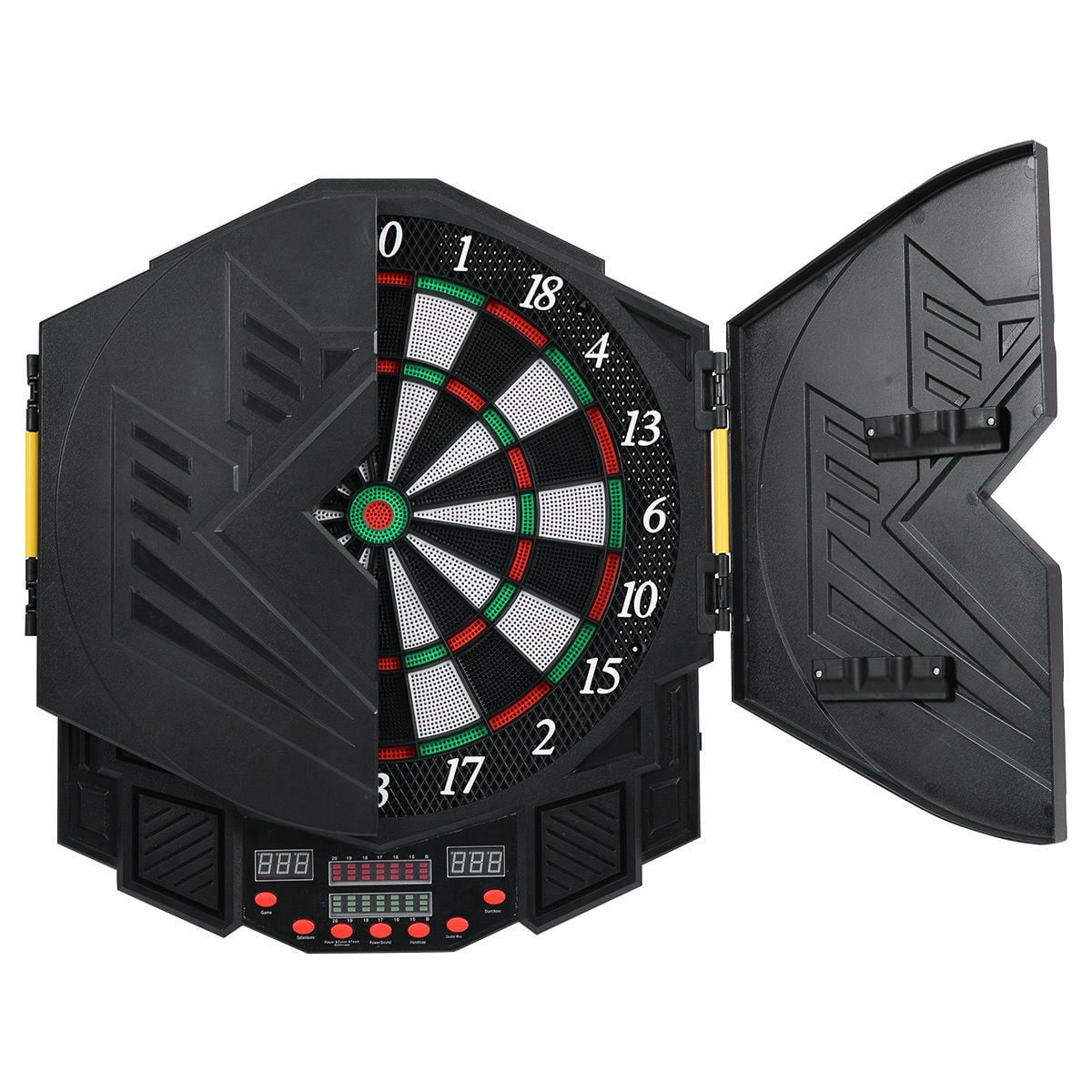 Costway Professional Electronic Dartboard Cabinet Set w/ 12 Darts Game Room LED Display - Image 4