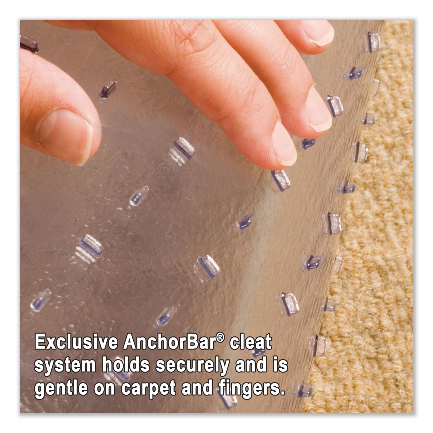 ES Robbins Performance Series 36 x 48 Clear Chair Mat for Carpet up to 1 in. - Image 2