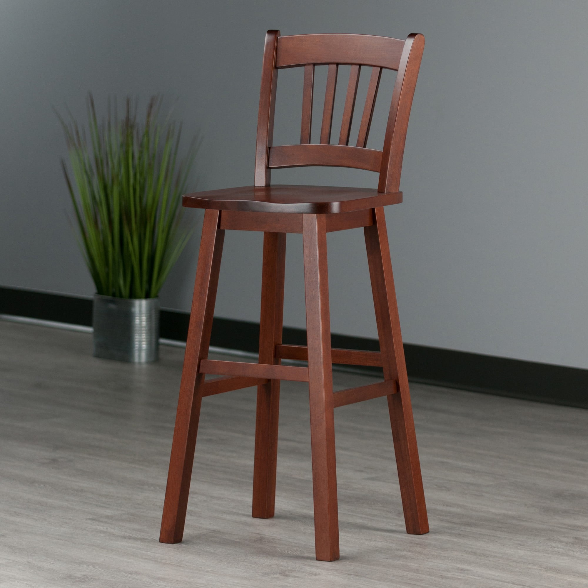 Winsome Wood Fina Swivel Seat Bar Stool, Walnut - Image 9