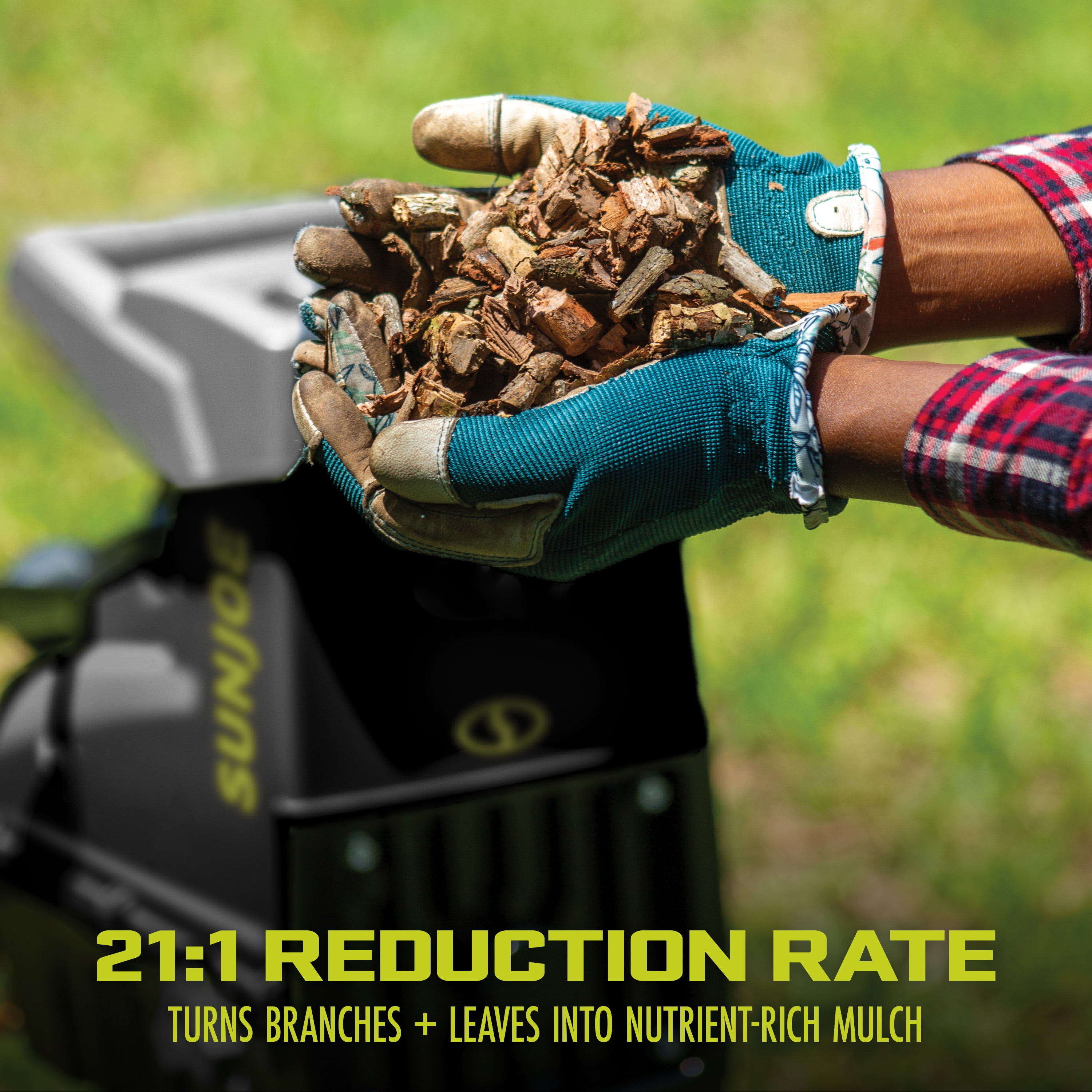 Sun Joe Silent Wood Chipper Shredder, 15 Amp Machine with 1.7" Cutting Diameter, CJ603E - Image 2