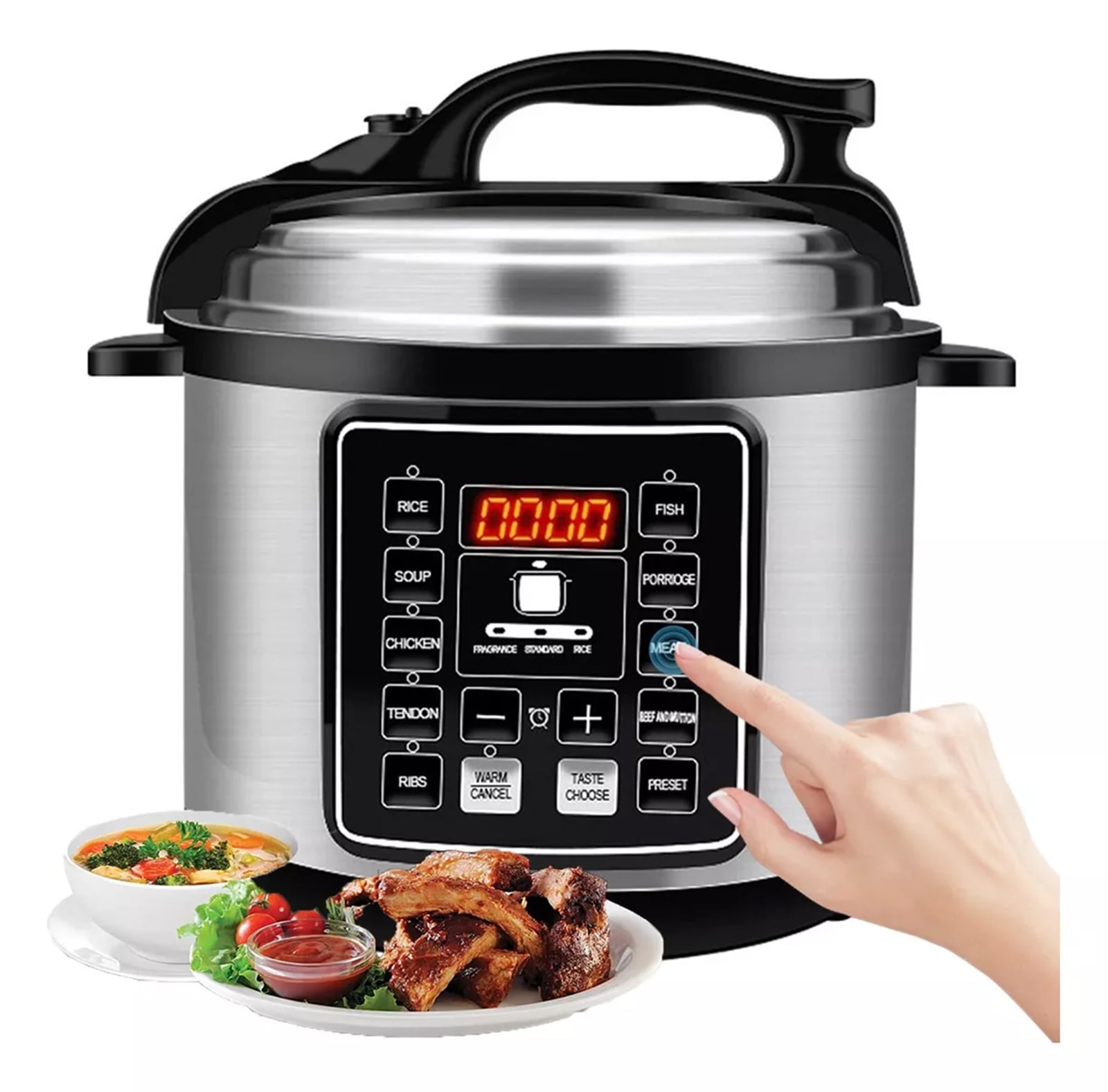 Wallfire Electric Cooker,9-in-1 Electric Pressure Cooker,5L Large Capacity Electric Pressure Cooker Multifunctional Household Smart Rice Cooker Sauté Steamer Yogurt Maker - Image 2