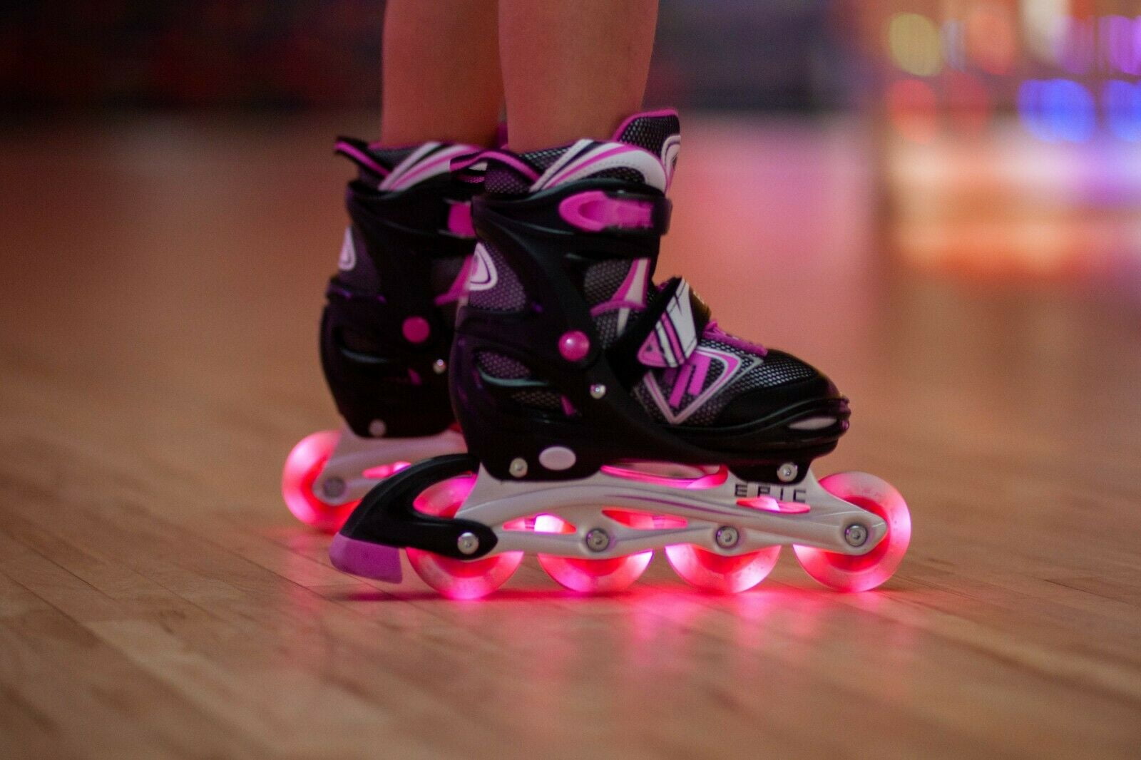 Epic Fury Adjustable Inline Roller Skates w/LED Light Up Wheels - Image 6