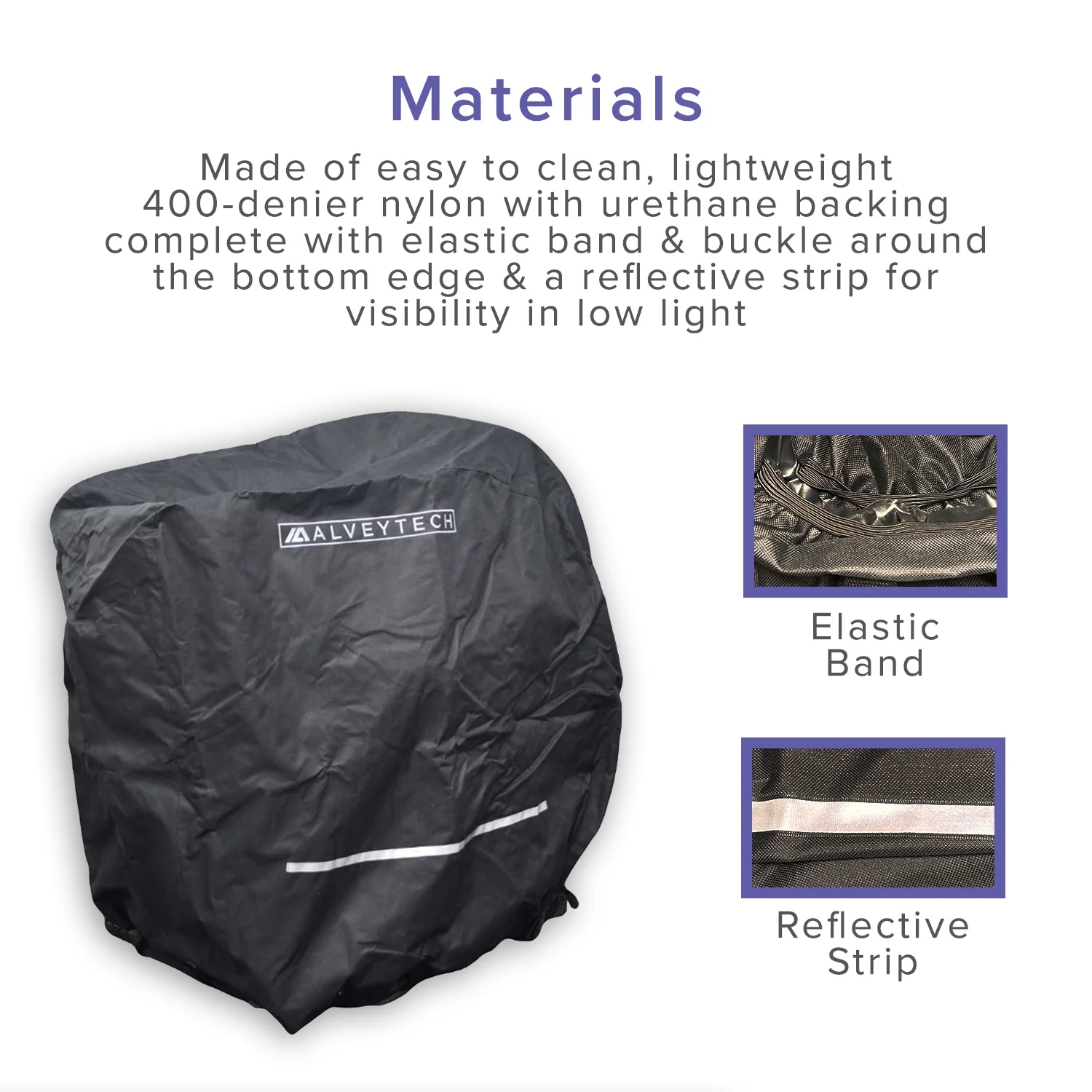 AlveyTech X-Large Heavy Duty Weatherproof Covers fits Power Chairs, Cover & Accessories for Outdoor - Image 8