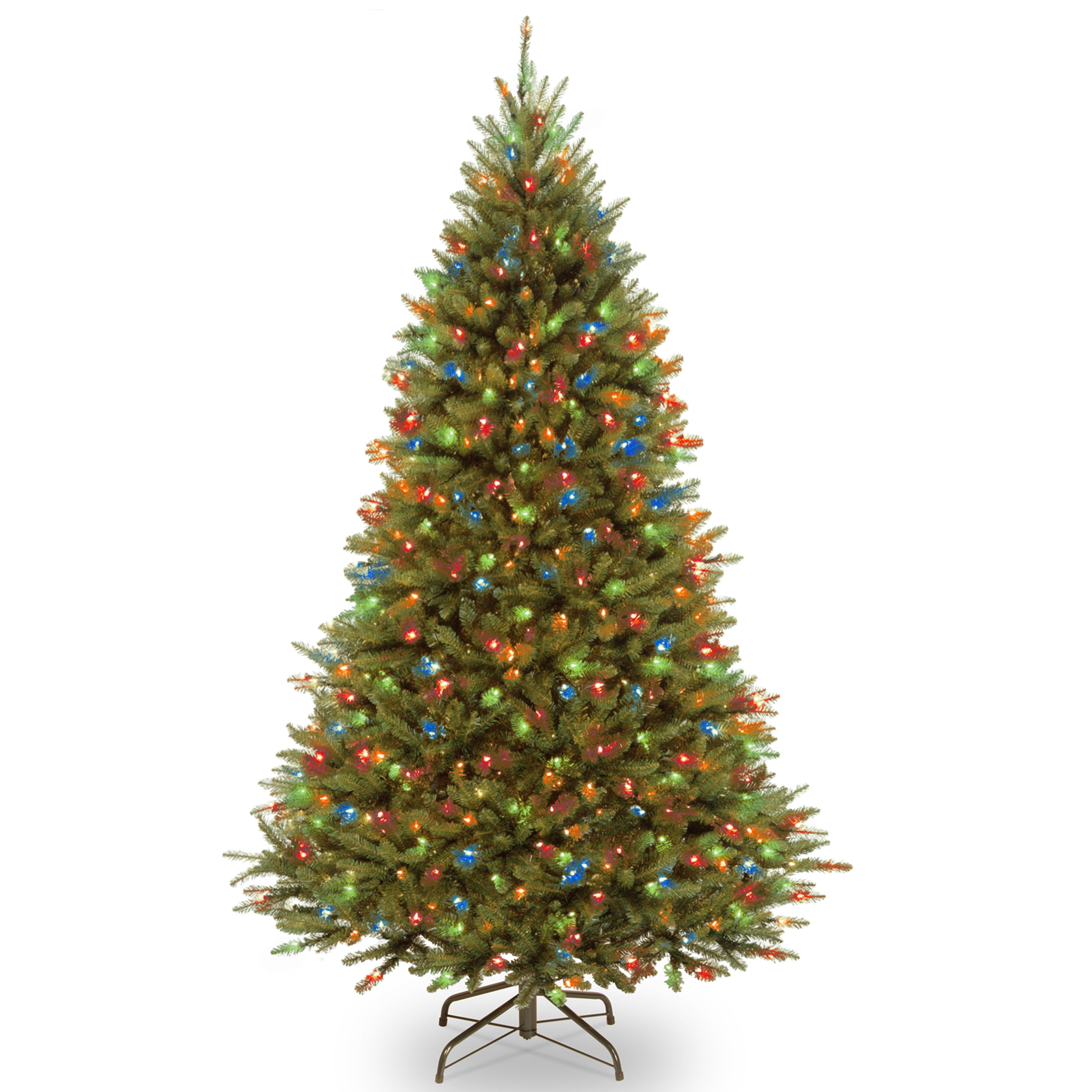 7.5 ft. Artificial Pre-Lit Kingswood Fir Medium Christmas Tree, Green, Dual Color® LED Lights, Includes Stand - Image 2