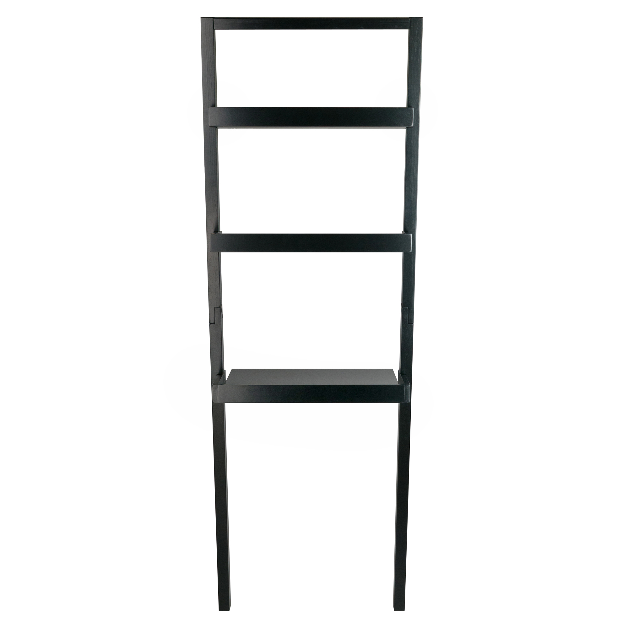 Winsome Wood Bellamy Leaning Desk with Shelves, Black Finish - Image 5