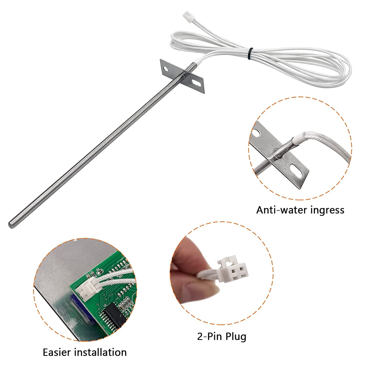 YAOAWE Digital Thermostat Kit with RTD Temperature Sensor and Meat Probe Compatible with Camp Chef Wood Pellet Grills - Image 6