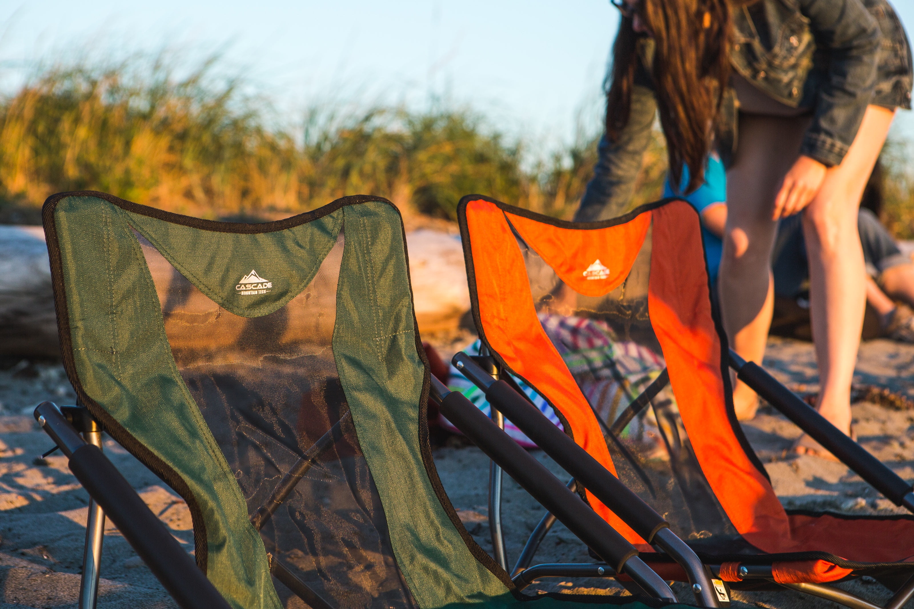 Cascade Mountain Tech Low Profile Camp Chair - Green, with Carry Bag - Image 9