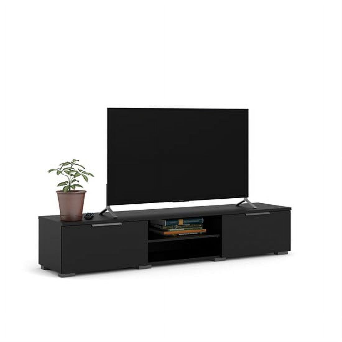 Tvilum Match 2 Drawer 2 Shelf TV Stand in Black Matte - Image 13