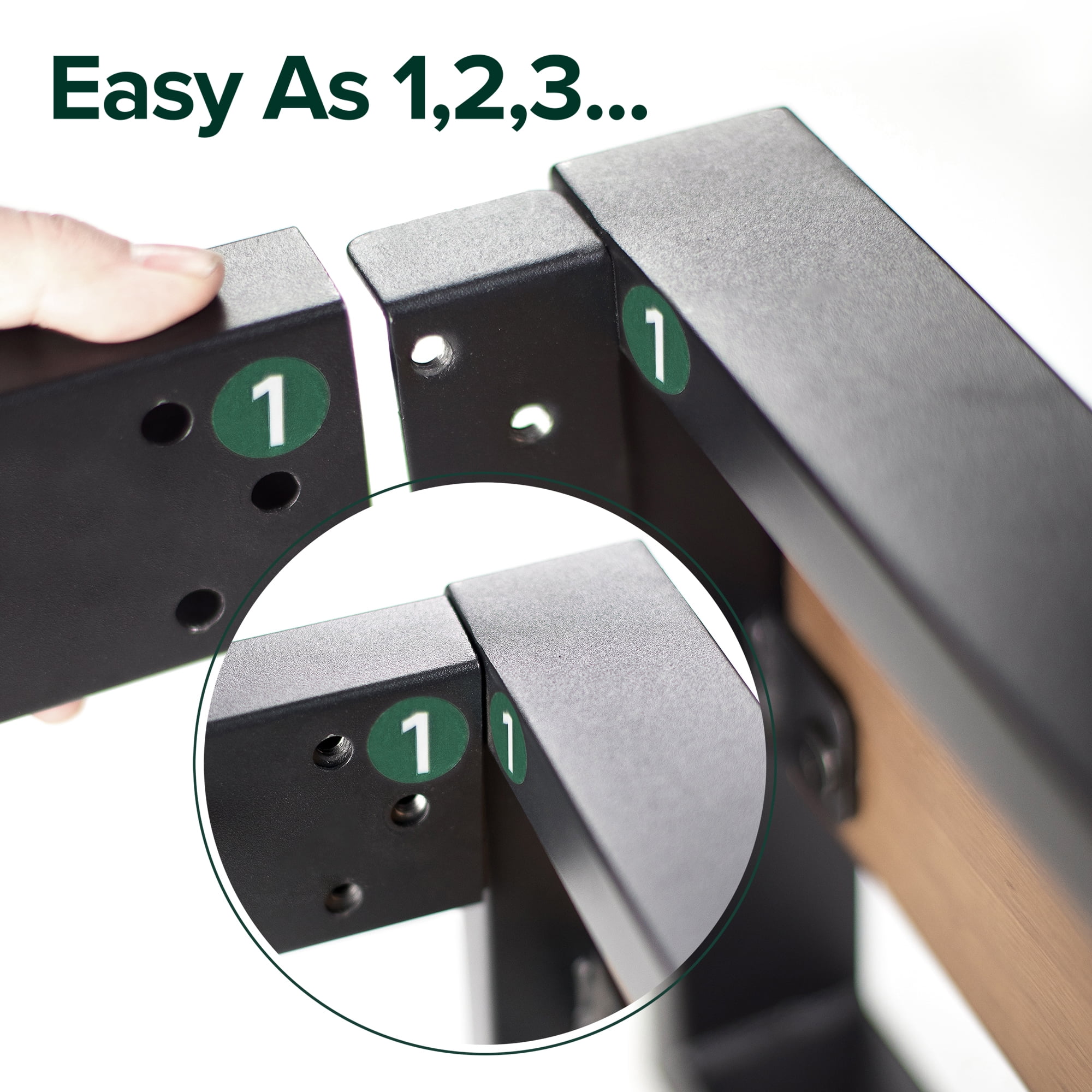 Zinus Good Design Winner Suzanne 6" Bamboo and Metal Platform Bed - Chestnut Brown, Queen - Image 6