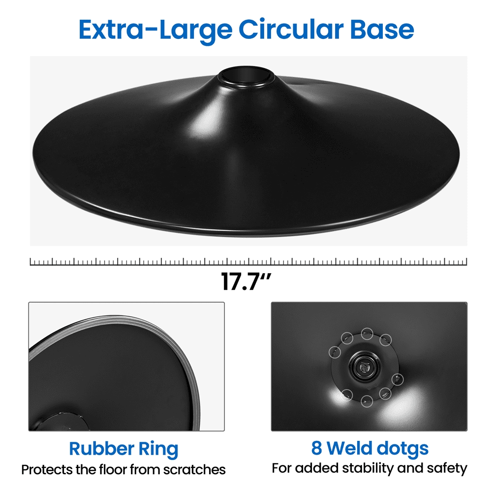 Alden Design Adjustable Vintage Faux Leather Bar Stools with Backrest, Set of 2, Gray - Image 3