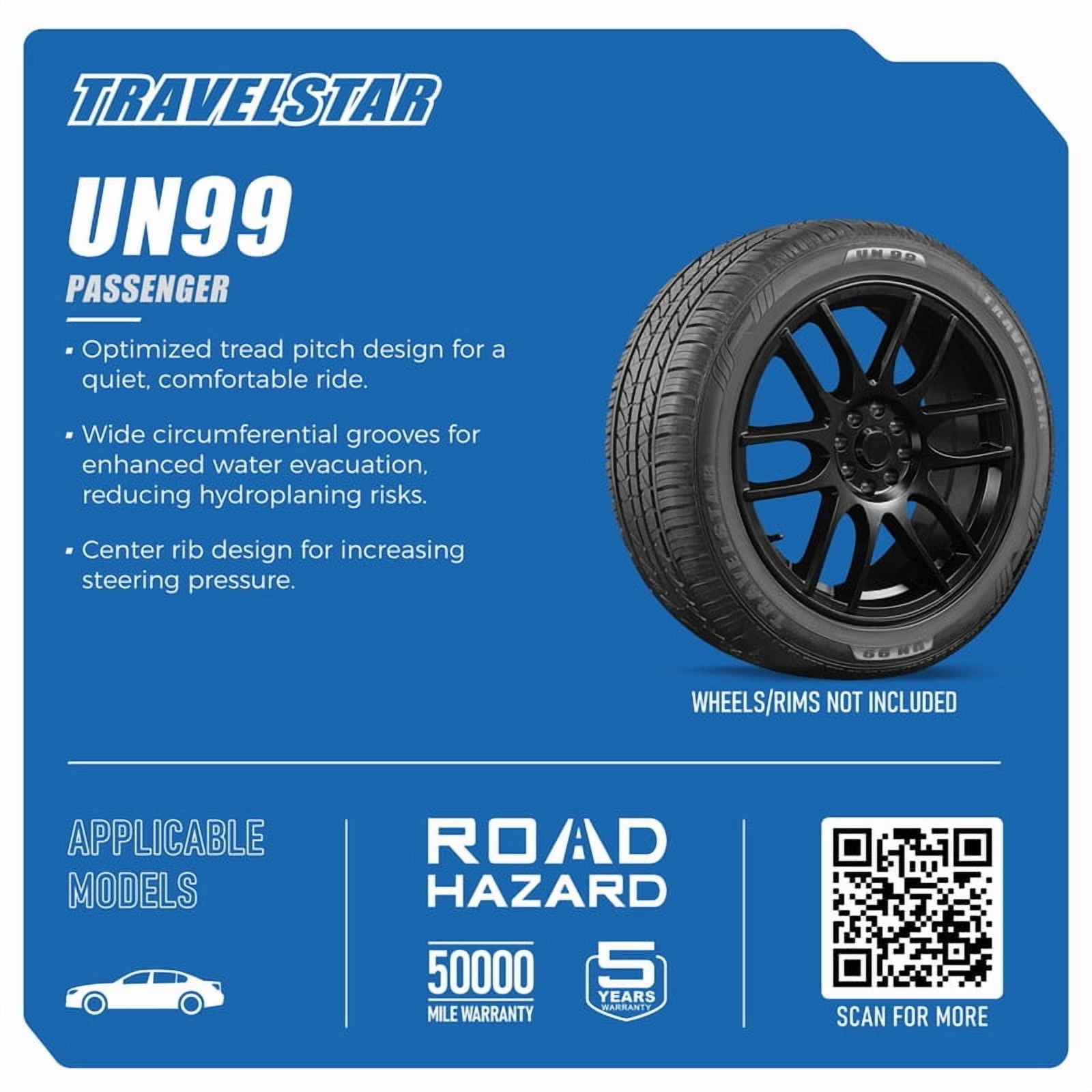 Travelstar UN99 All Season 195/70R14 91T Passenger Tire 195/70/14(Tire Only) - Image 8