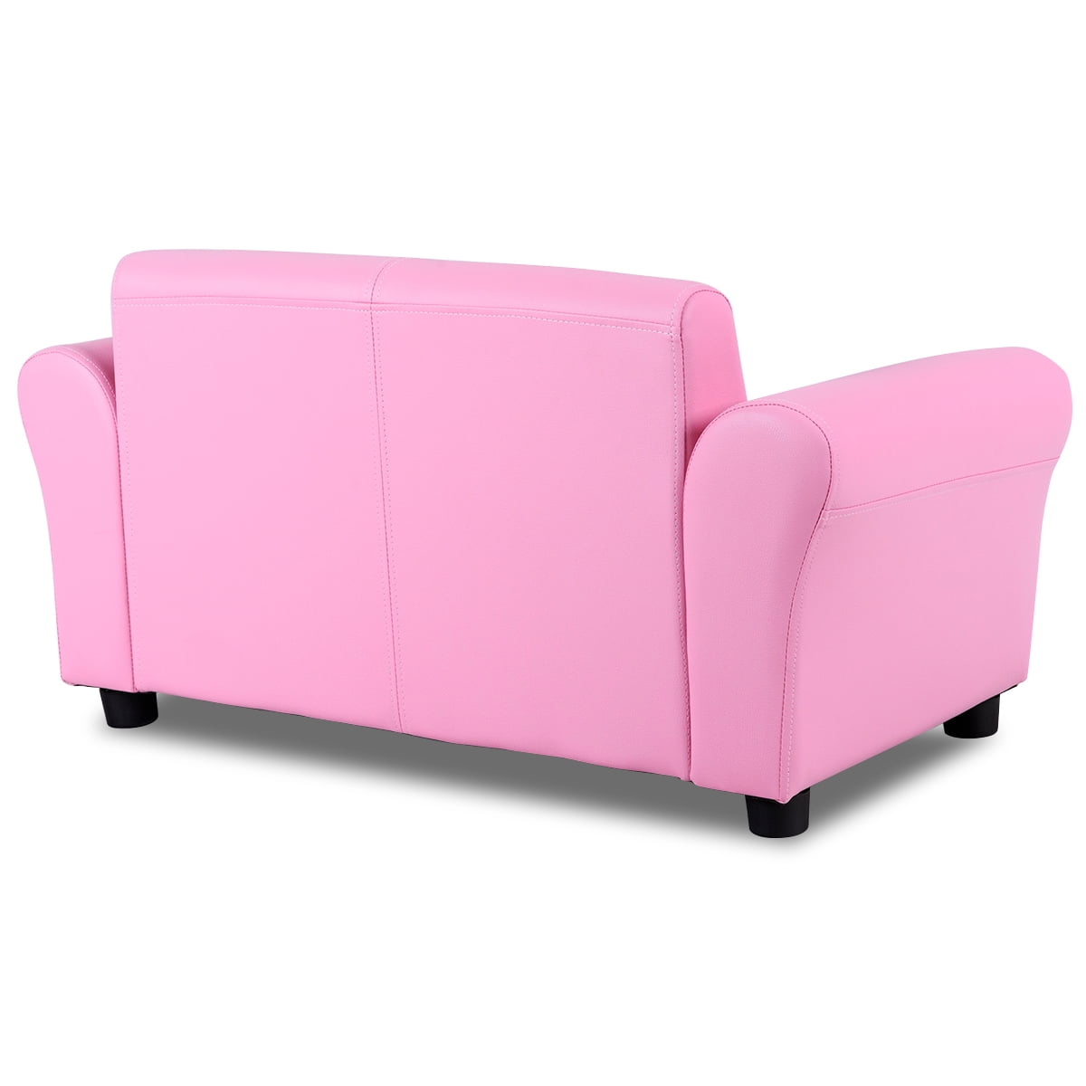 Costway Pink Kids Sofa Armrest Chair Couch Lounge Children Birthday Gift w/ Ottoman - Image 11