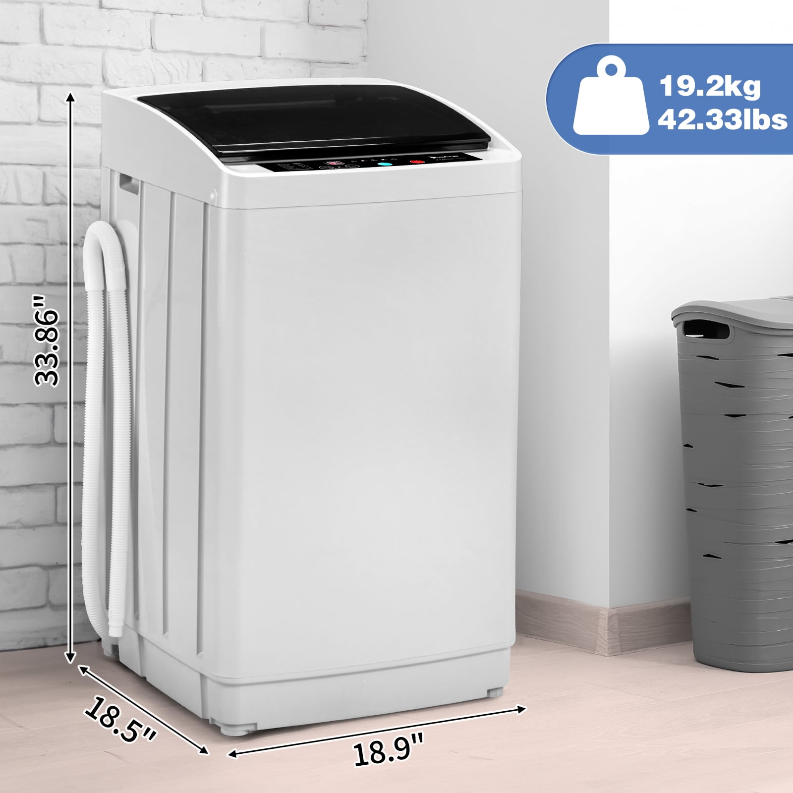 Ktaxon 17.8lbs Portable Fully Automatic Washing Machine W/ Drain Pump - Image 4