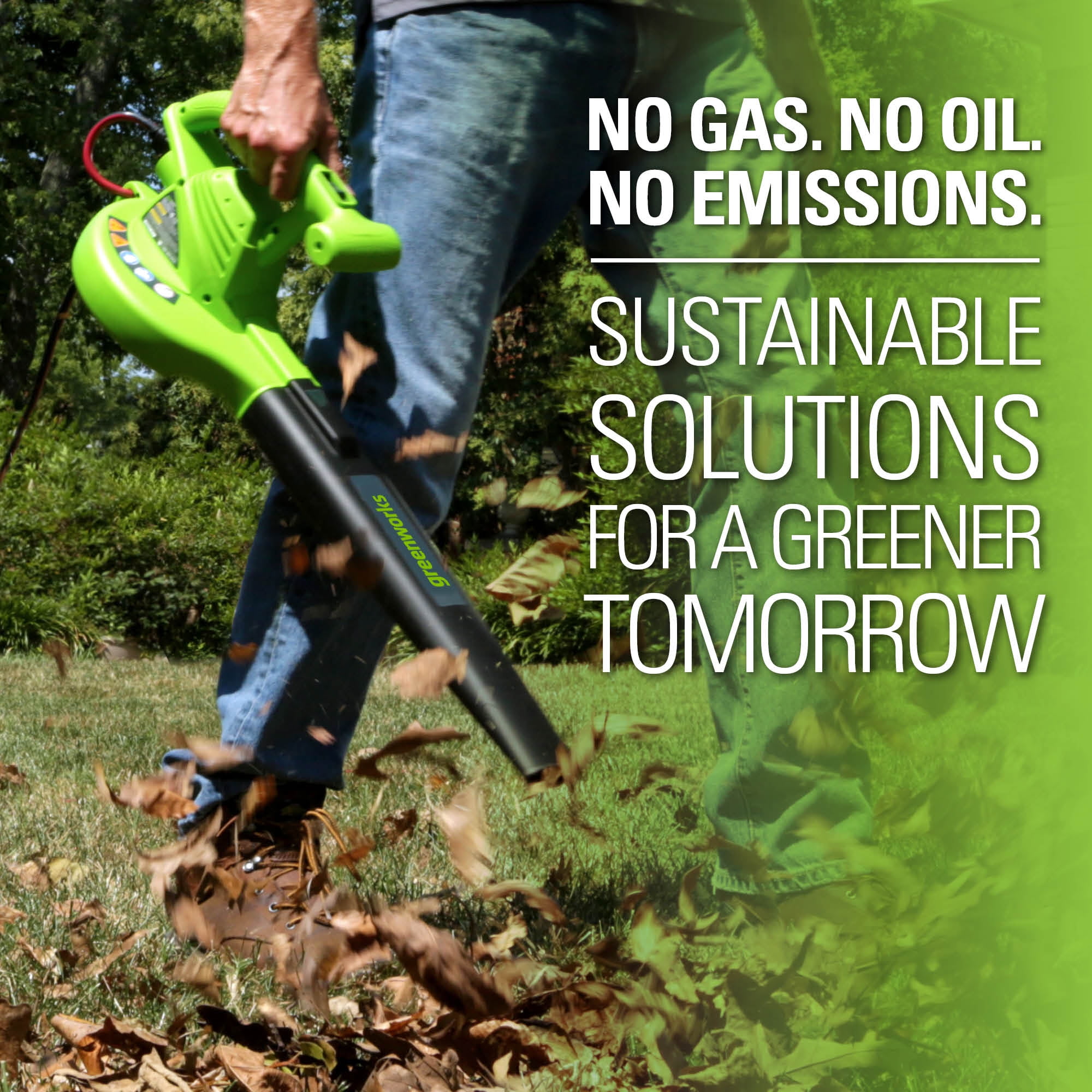 Greenworks 9 Amp (170 Cfm /180 mph) Corded Electric Leaf Blower 2401502 - Image 11