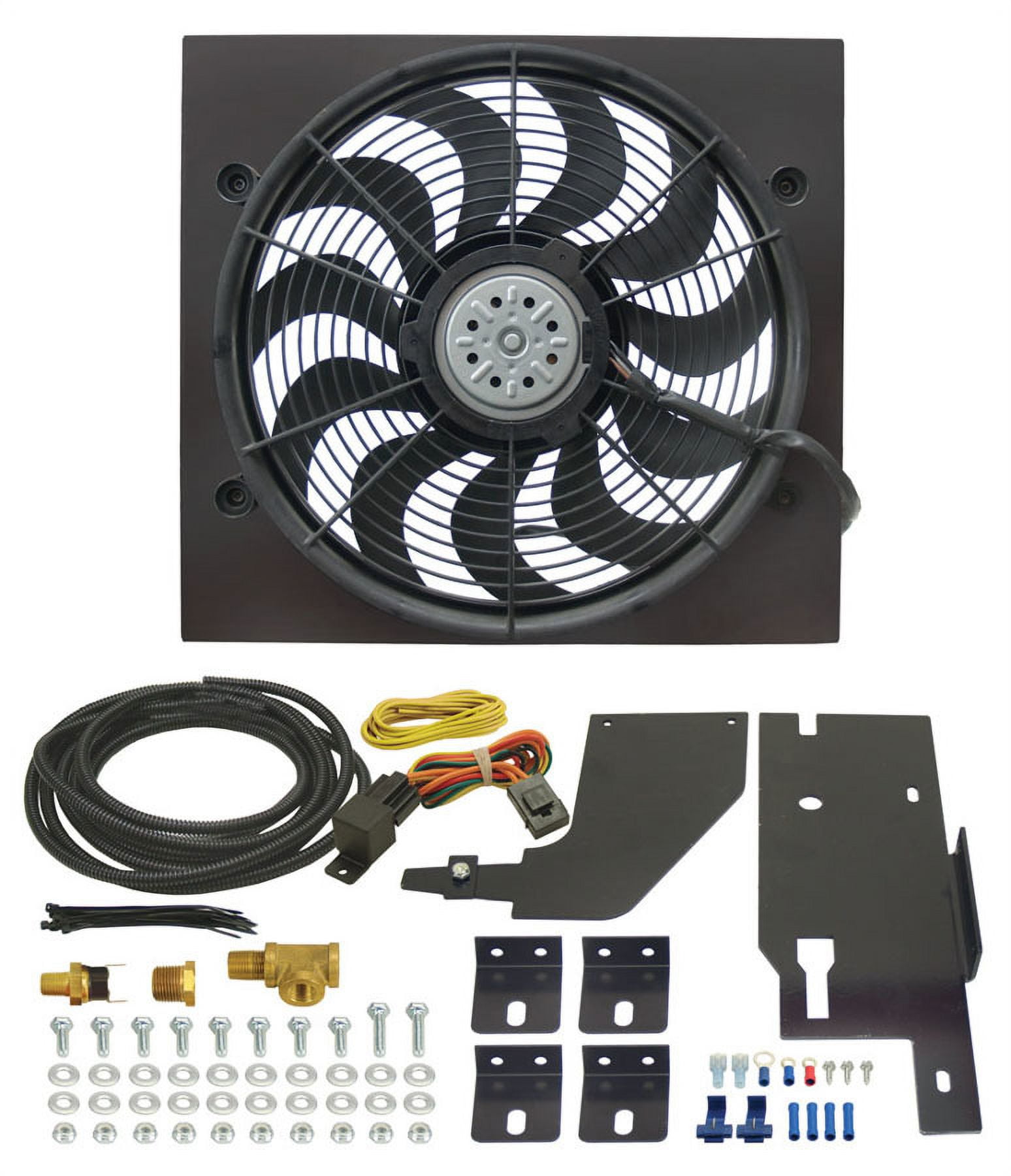 DERALE 17 in 2400 CFM Direct Fit Electric Cooling Fan Wrangler P/N 20161 Fits select: 1997-2006 JEEP WRANGLER / TJ, 1989-1995 JEEP WRANGLER / YJ - Image 2