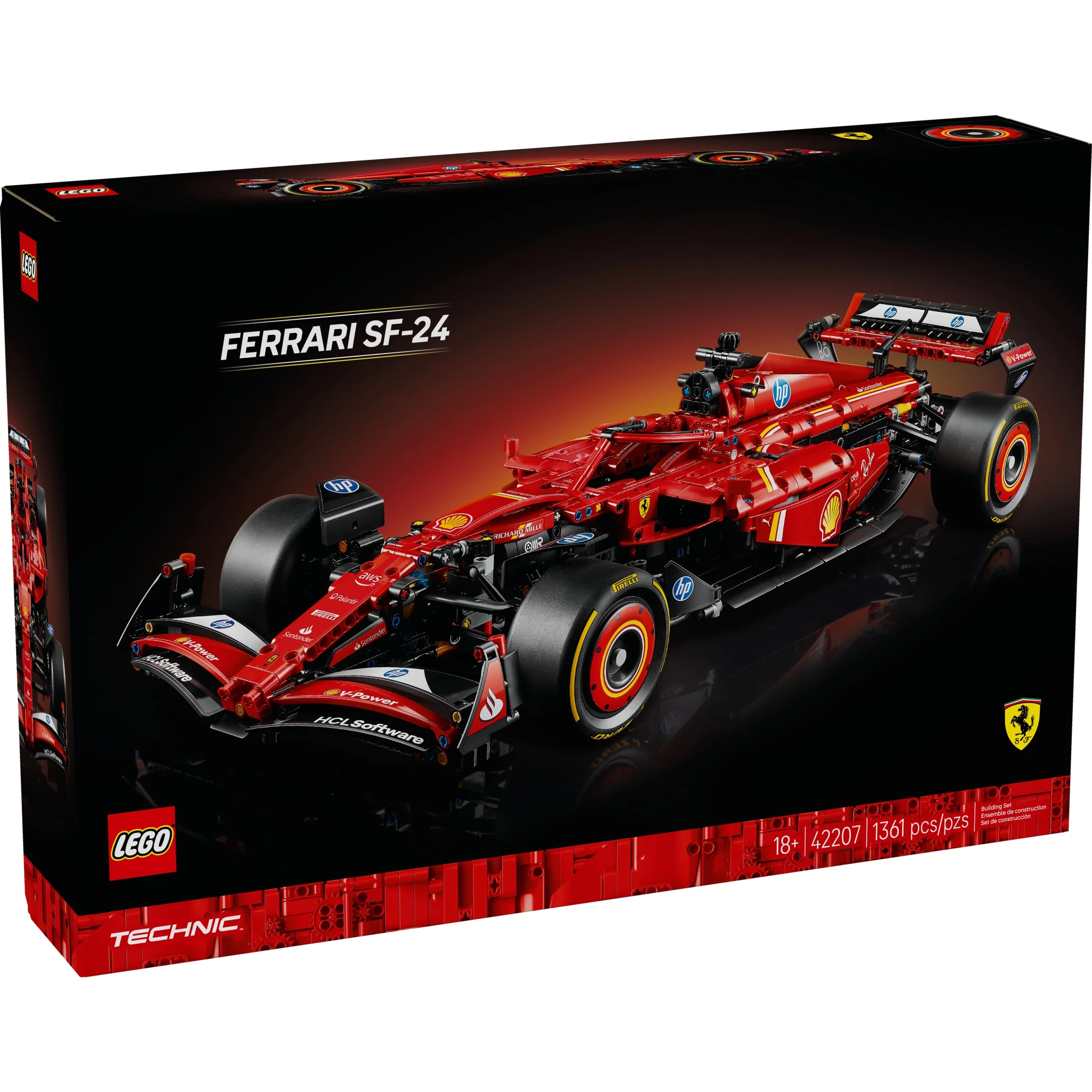 LEGO Technic Ferrari SF-24 F1 Model Car Kit - Building Set for Adults, Ages 18+ With Realistic Features - Ferrari F1 DIY Craft for Display - Gift Idea for F1 Fans - 42207 - Image 5