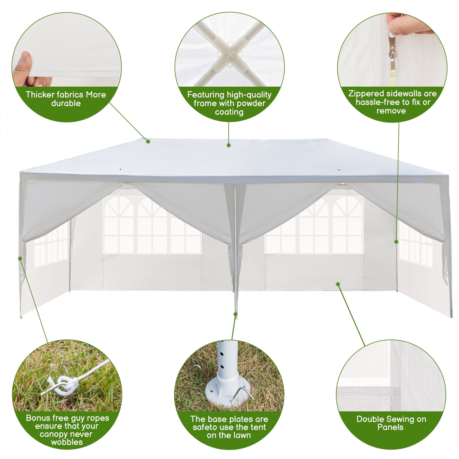 Zimtown 10'x20' Canopy Party Wedding Tent Canopy Gazebo Pavilion Cater Events - Image 4