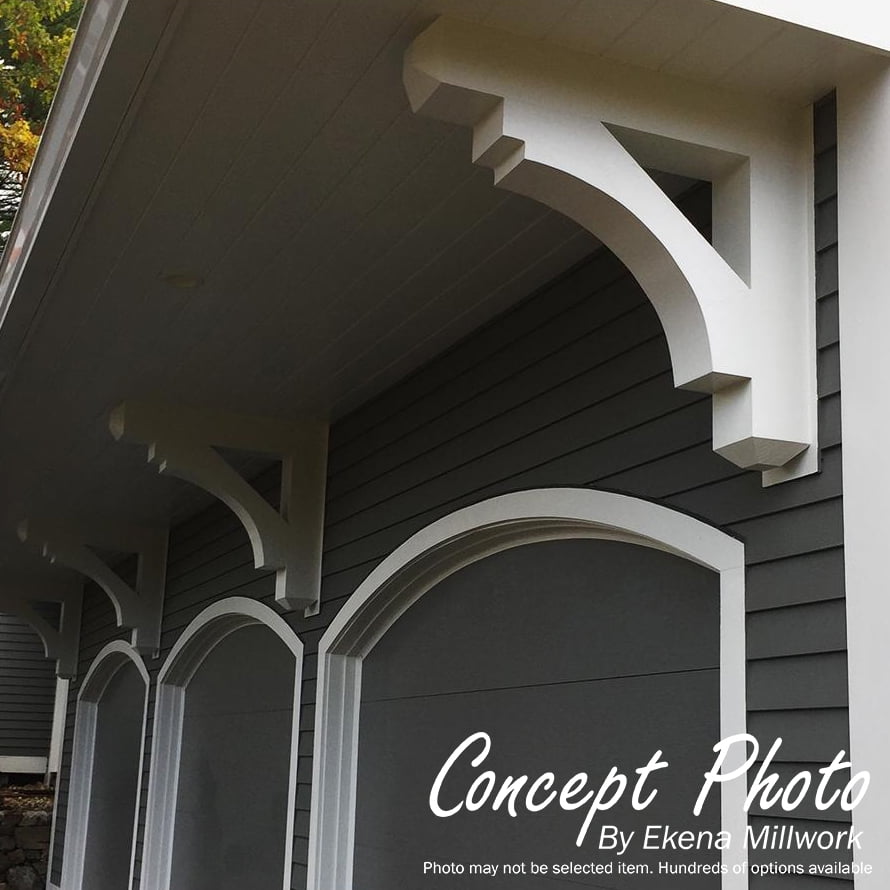 Ekena Millwork 4"W x 14"D x 18"H Merced Block Rough Sawn Bracket w/ Offset Brace, Western Red Cedar - Image 19