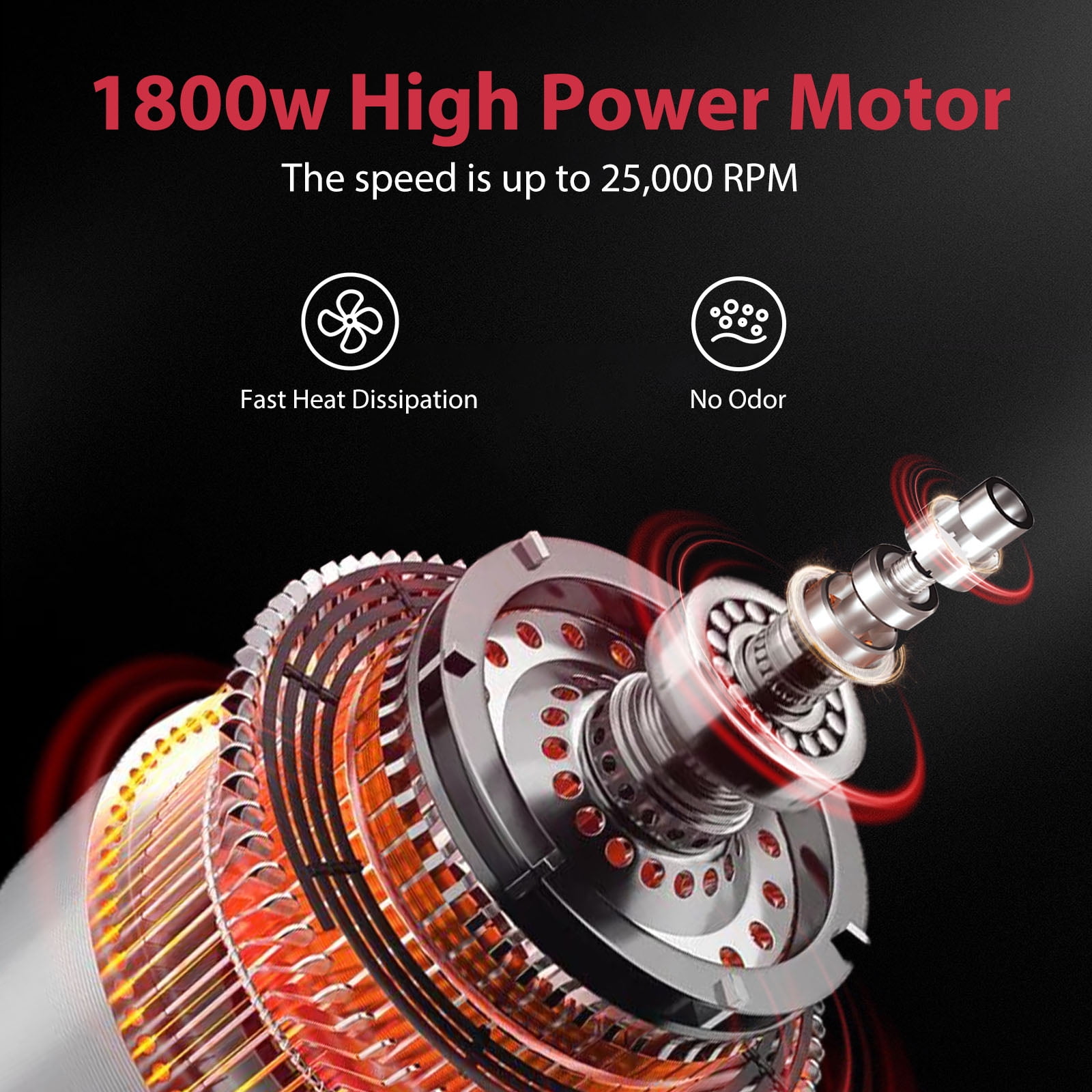 Aeitto Blender for Kitchen with 1500-Watt Motor, 68 Oz Large Capacity, Countertop Professional Blenders for Ice Crush, Frozen Drinks, Coal - Image 2