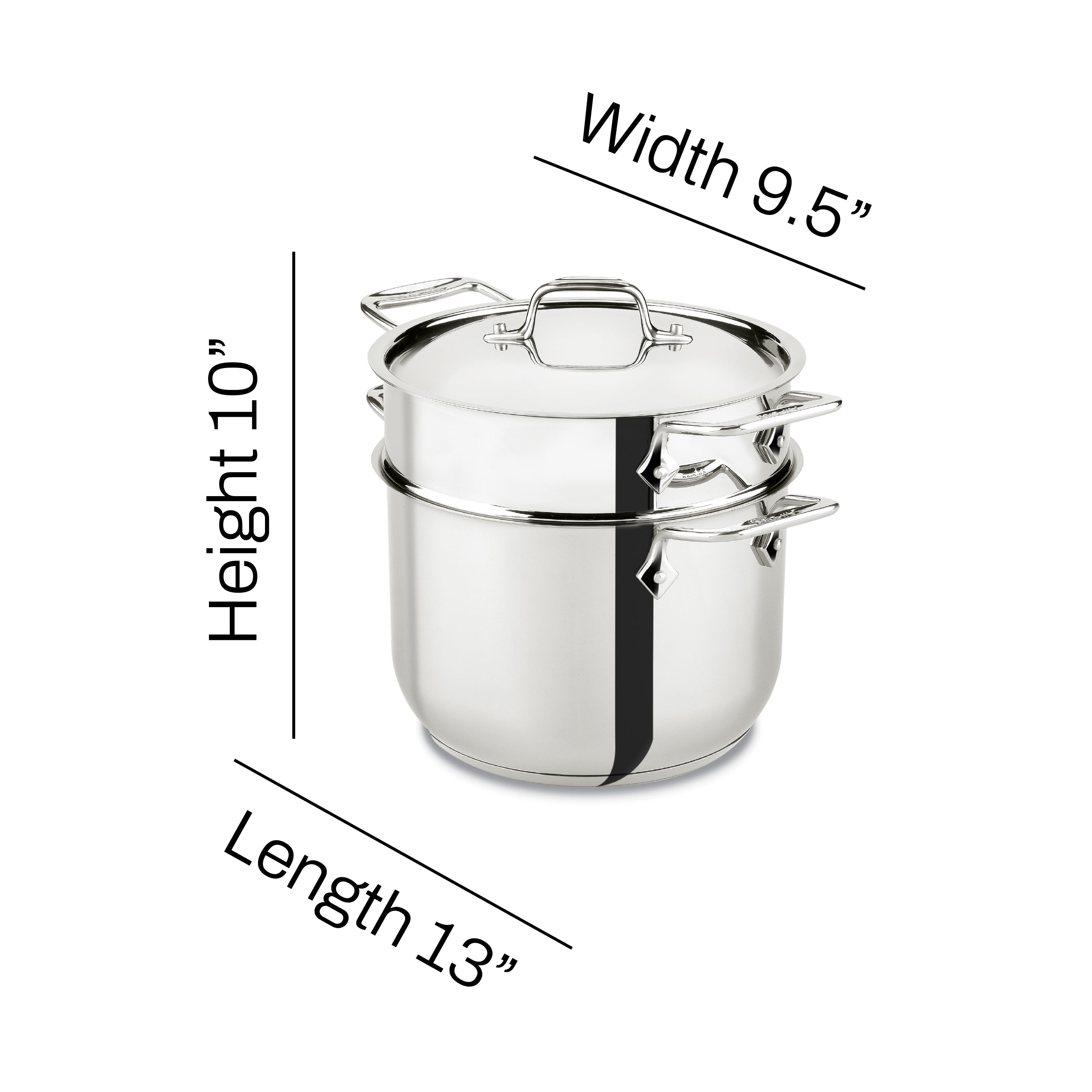 All-Clad Gourmet Accessories, Pasta Pot with Perforated Insert and lid, 6 quart - Image 3