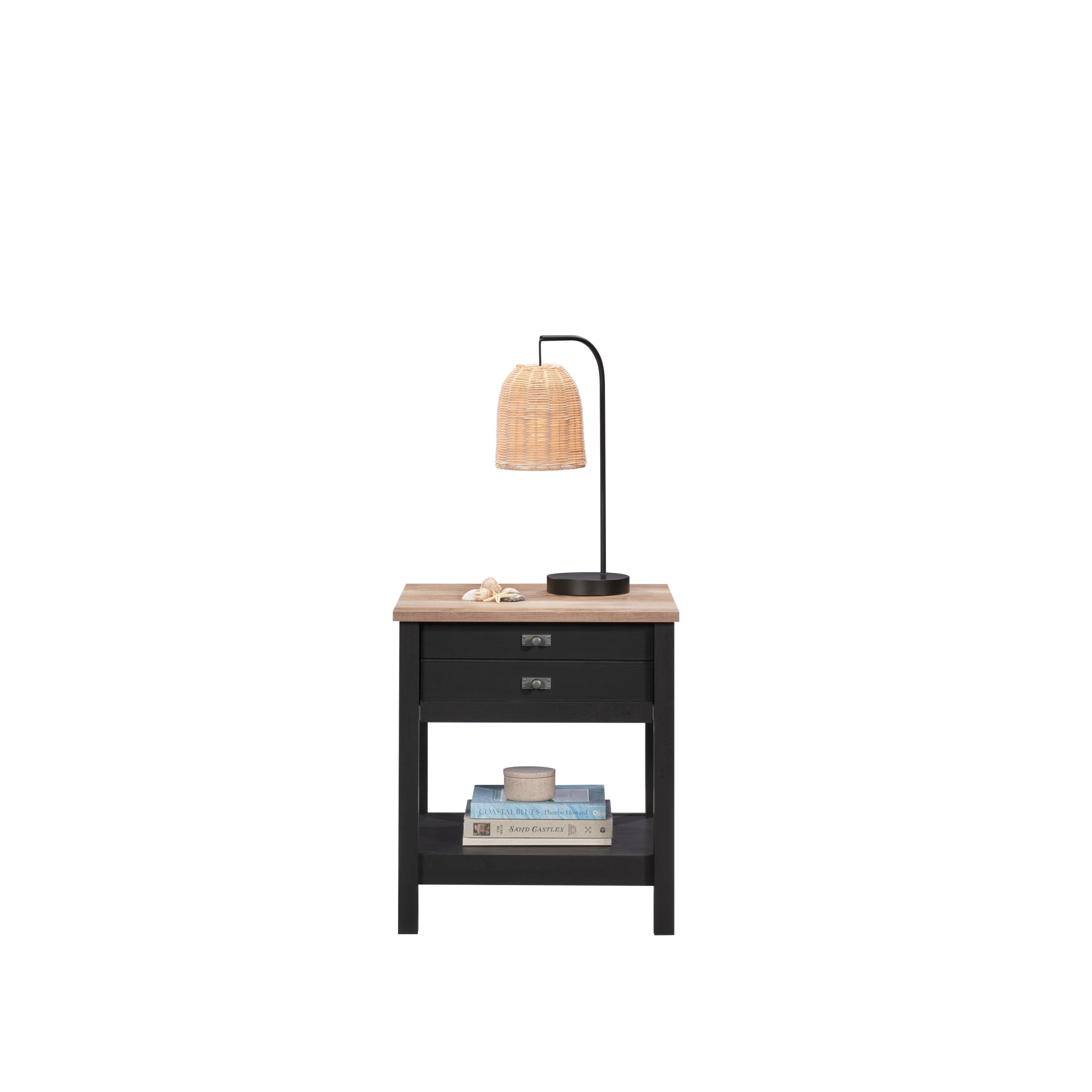 Sauder Cottage Road Nightstand with Drawer, Raven Oak Finish - Image 2