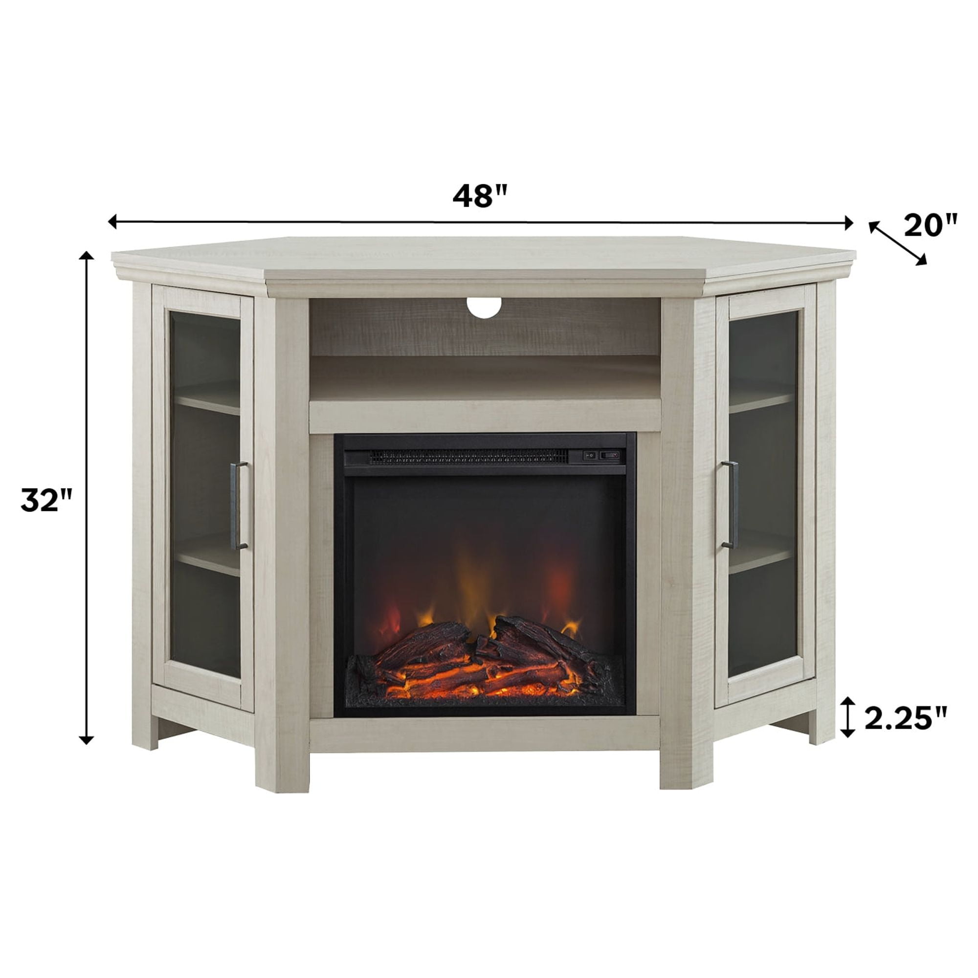 Walker Edison Barnwood Corner Fireplace TV Stand for TVs up to 50" - Image 14