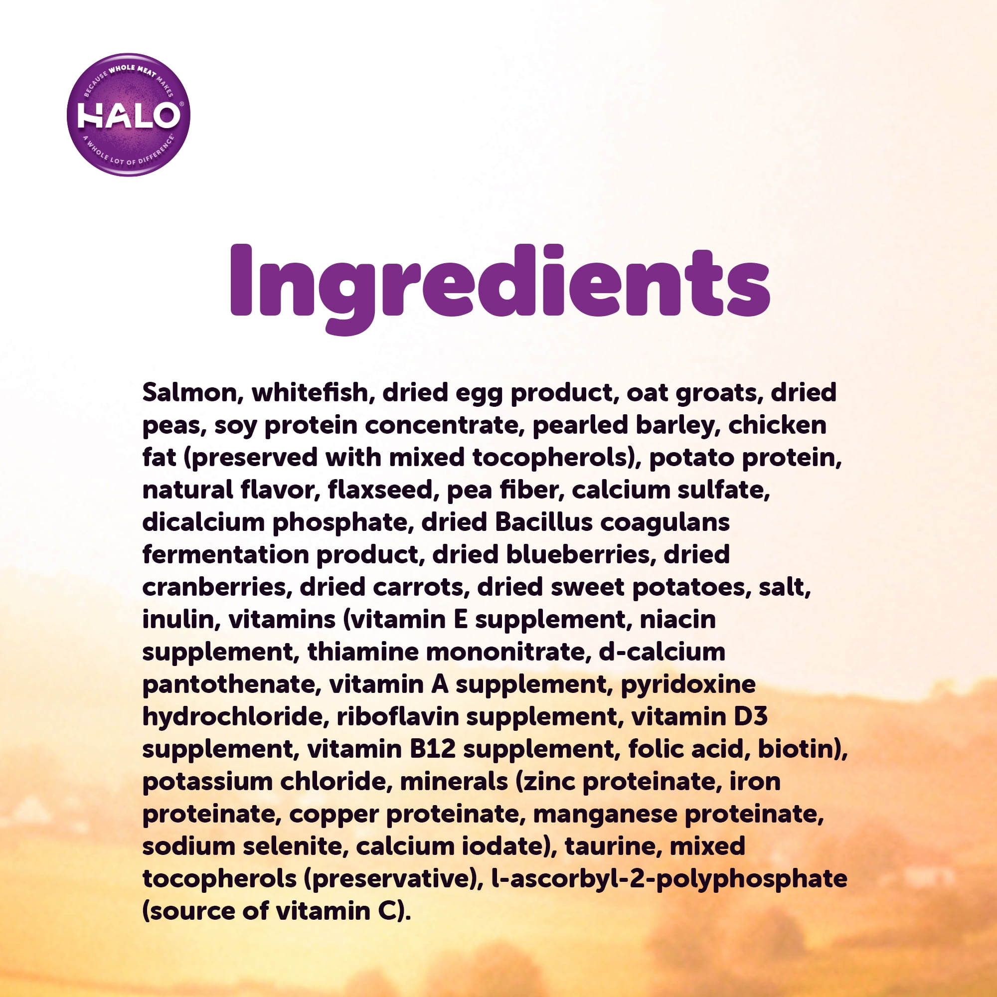 Halo Natural Dry Cat Food, Wild Salmon & Whitefish Recipe, 10-Pound Bag - Image 8