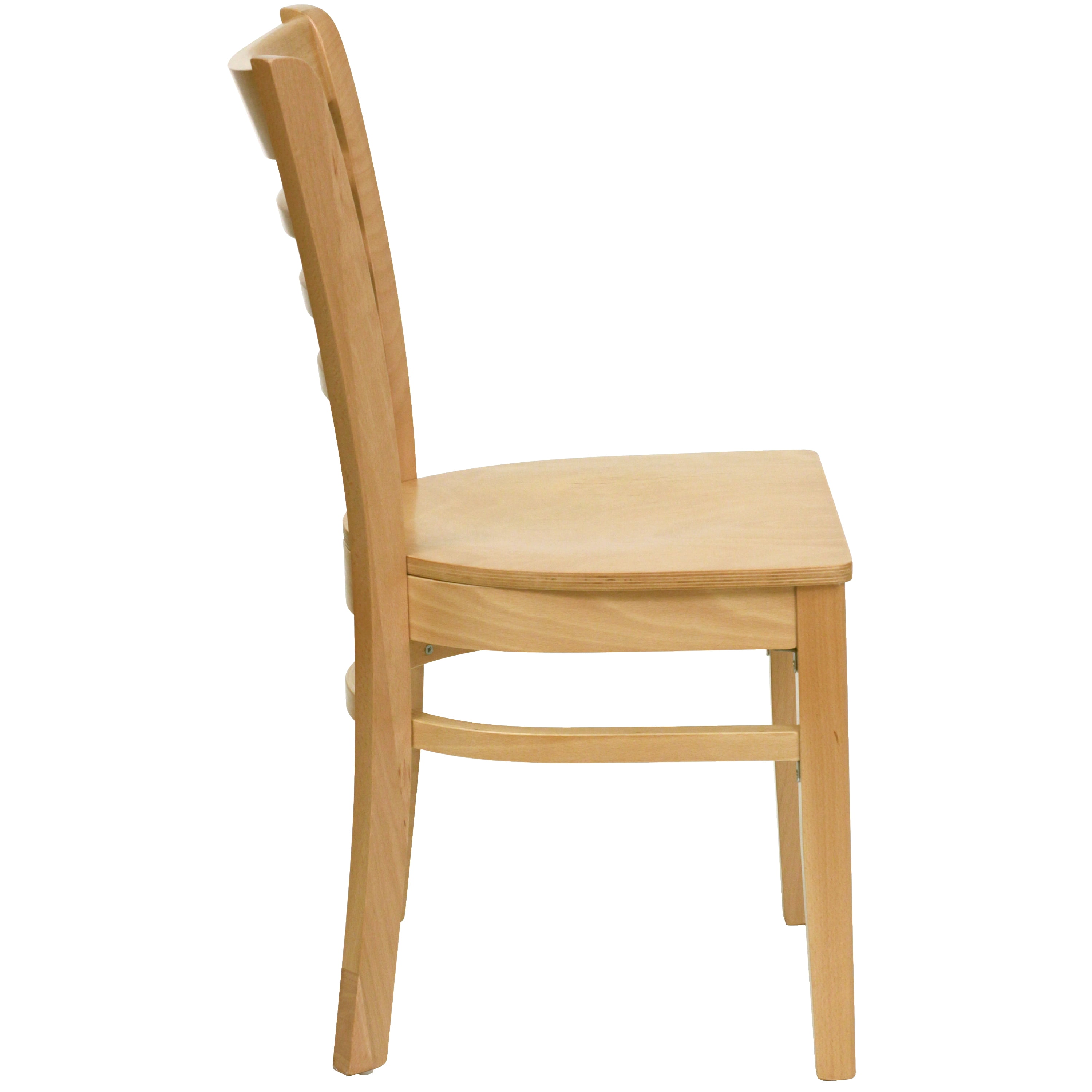 Flash Furniture HERCULES Series Ladder Back Natural Wood Restaurant Chair - Image 6