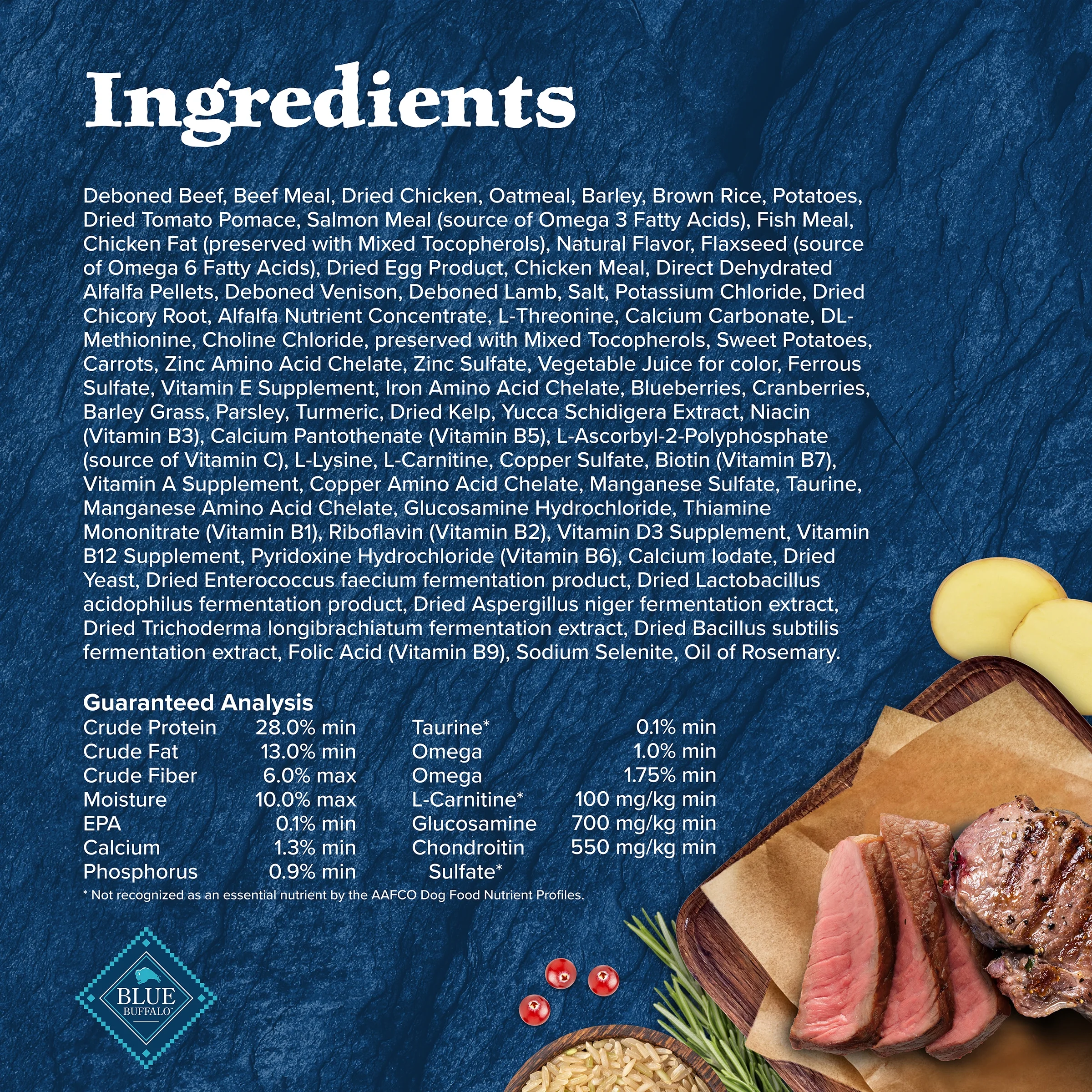 Blue Buffalo Wilderness Rocky Mountain Recipe High Protein Large Breed Adult Dry Dog Food, Natural Ingredients Plus Wholesome Grains, Red Meat, 22 lb. Bag - Image 11