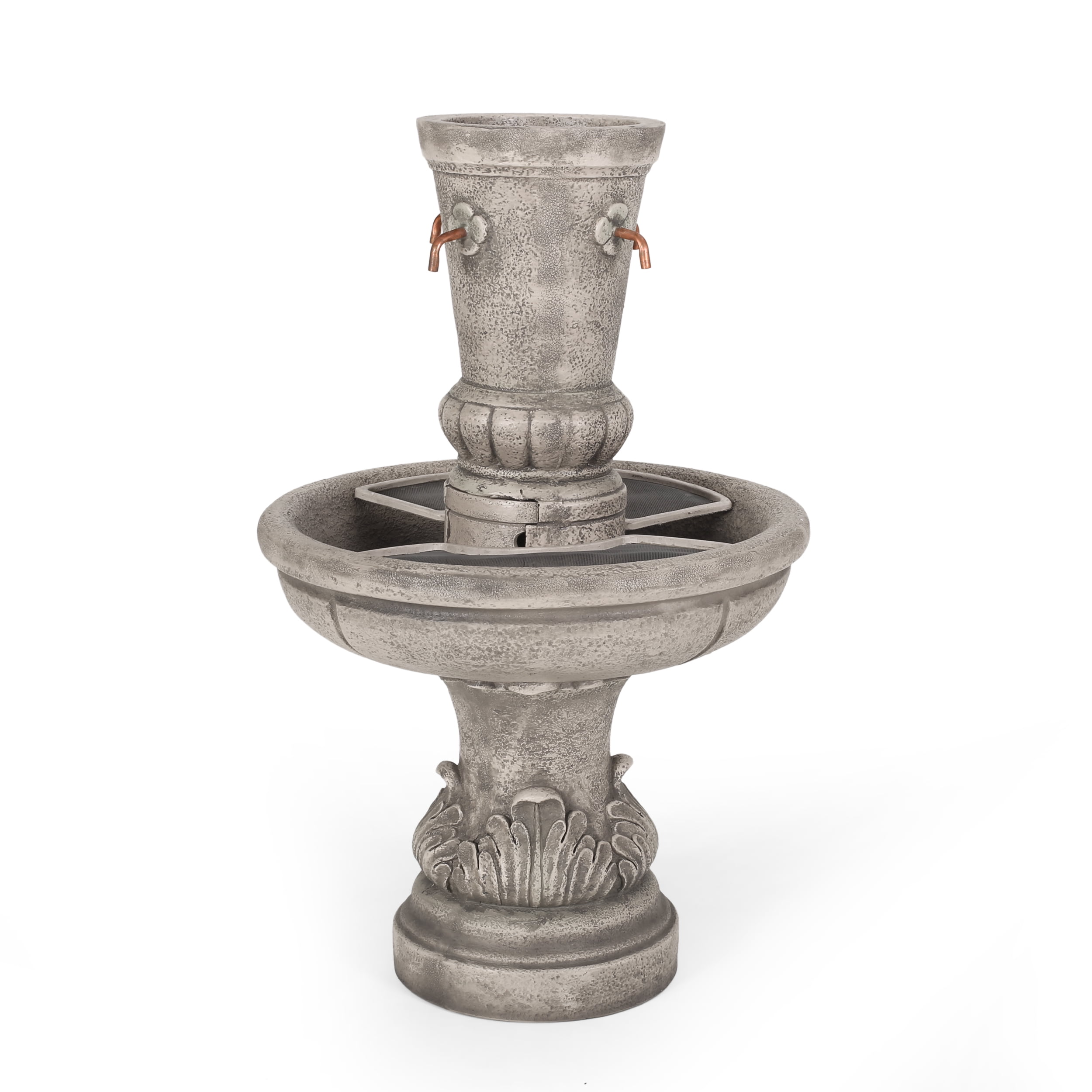 Noble House Shaffer Outdoor 4 Spout Fountain, Light Brown - Image 5