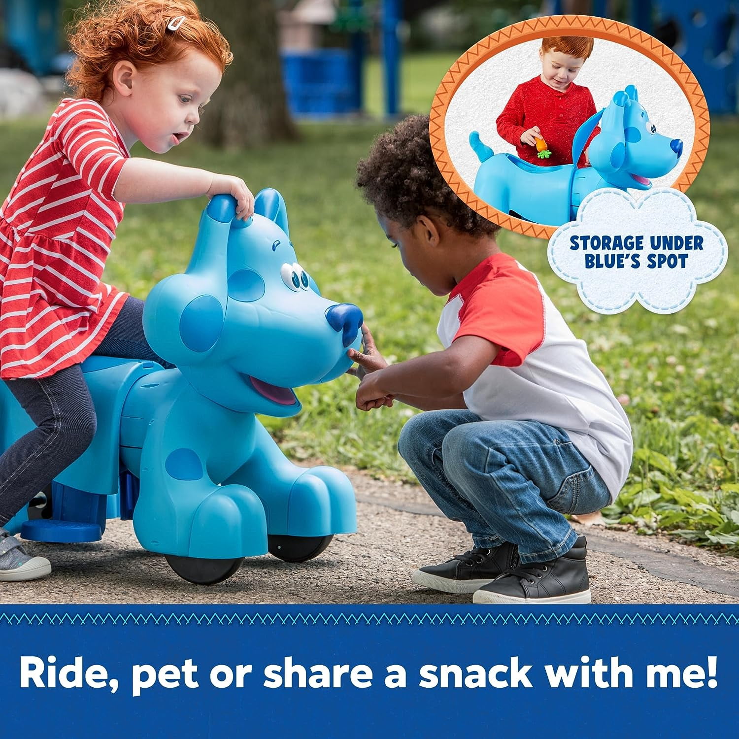 Kid Trax 6V Rideamals Blue's Clues Snack Time Interactive Ride-On Toy, Kids Toy for Ages 18-30 Months - Image 6
