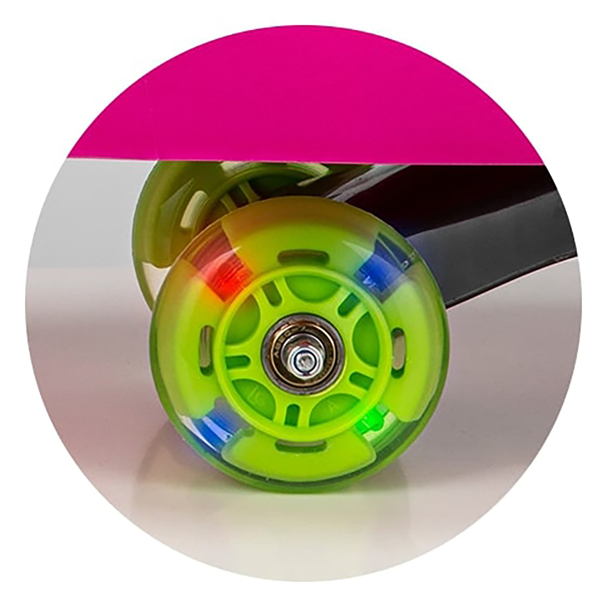 Alex: Lightning Glow Rider - Pink & Green - Inertia & Movement Powered Ride-On Toy, Light-Up Wheels, Indoor-Outdoor Play, 220lb Max, Adult-Teen-Kid 3+ - Image 5