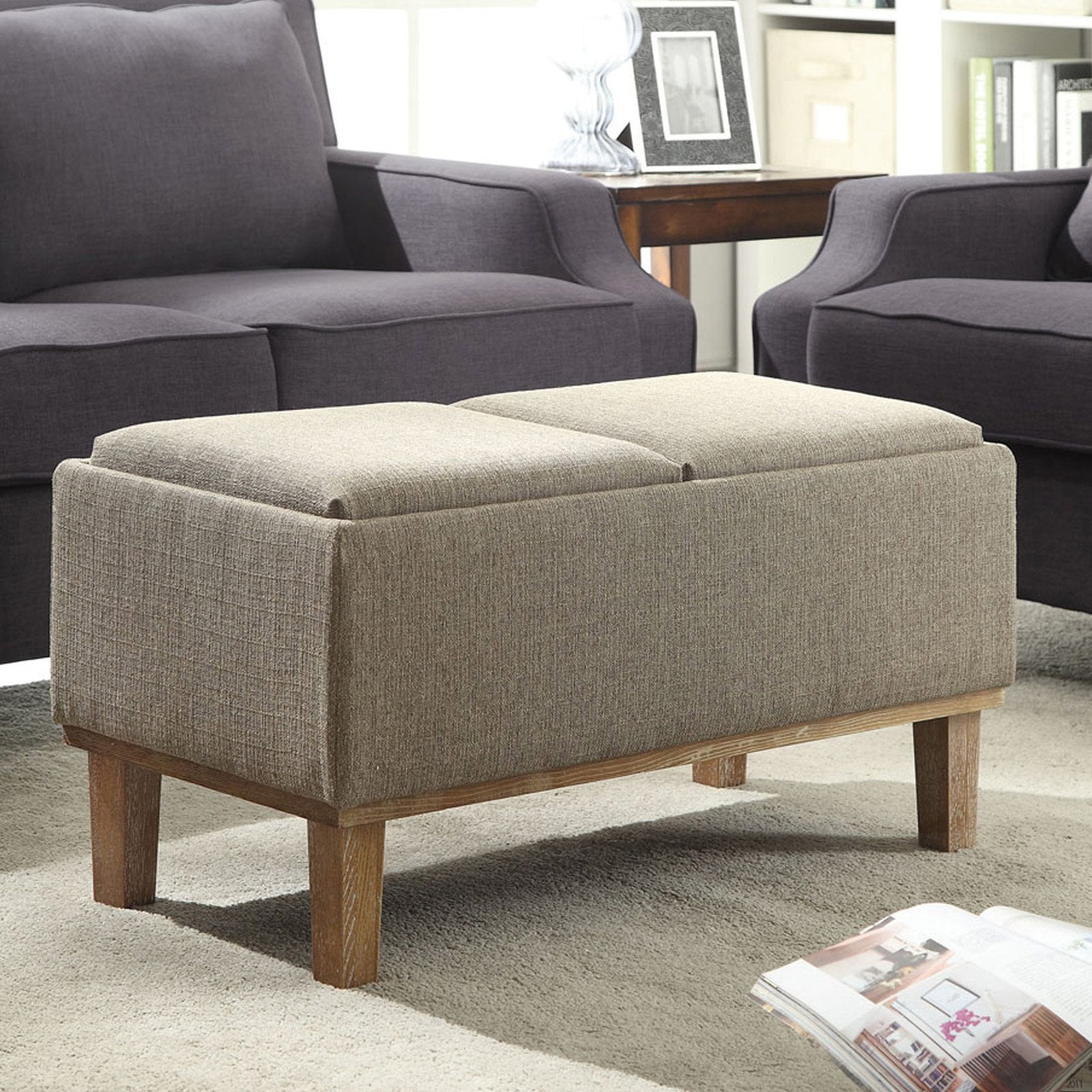 Convenience Concepts Brentwood Storage Ottoman - Image 5