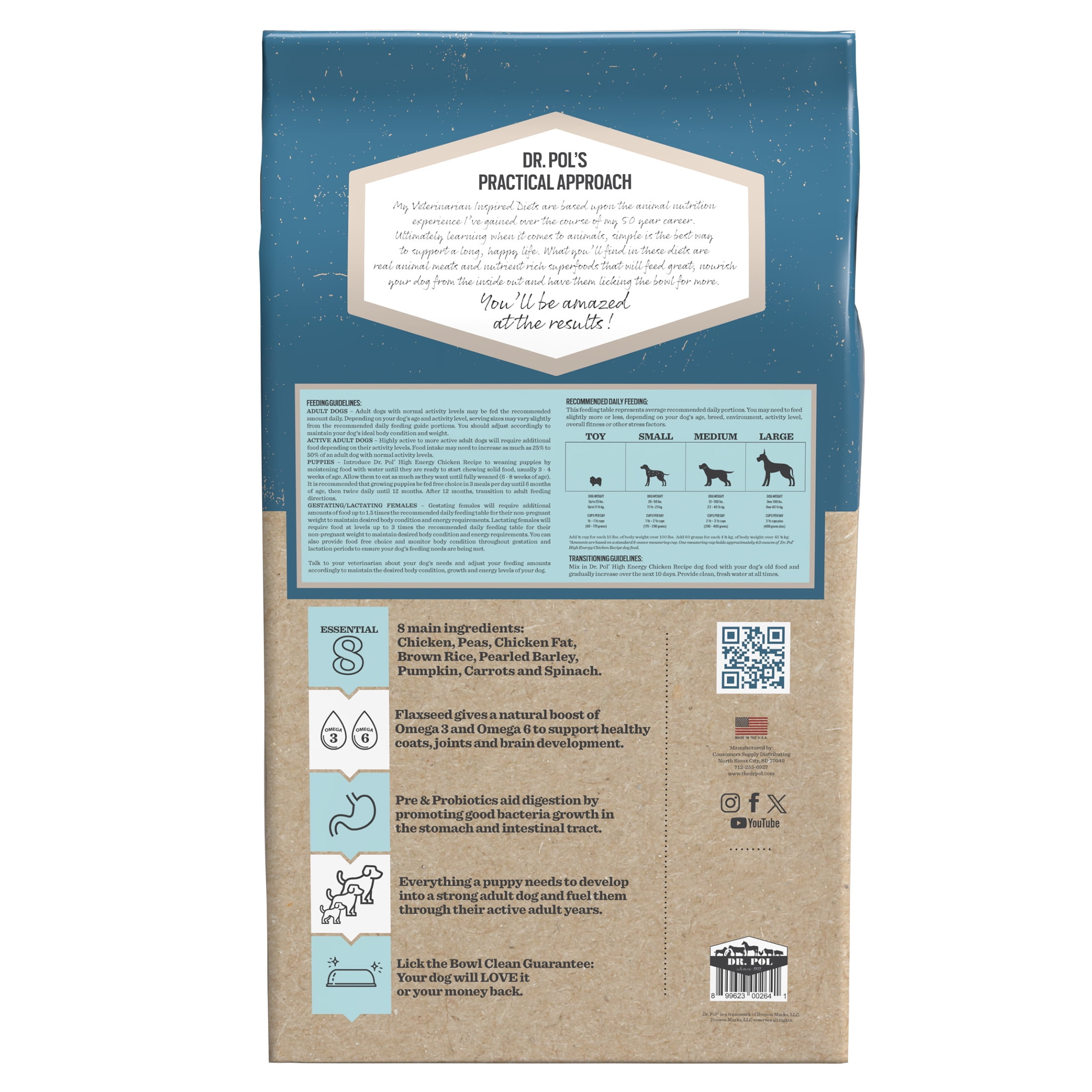 Dr. Pol High Energy Limited Ingredient Chicken Recipe Dry Dog and Puppy Food, 24 lb. Bag - Image 7